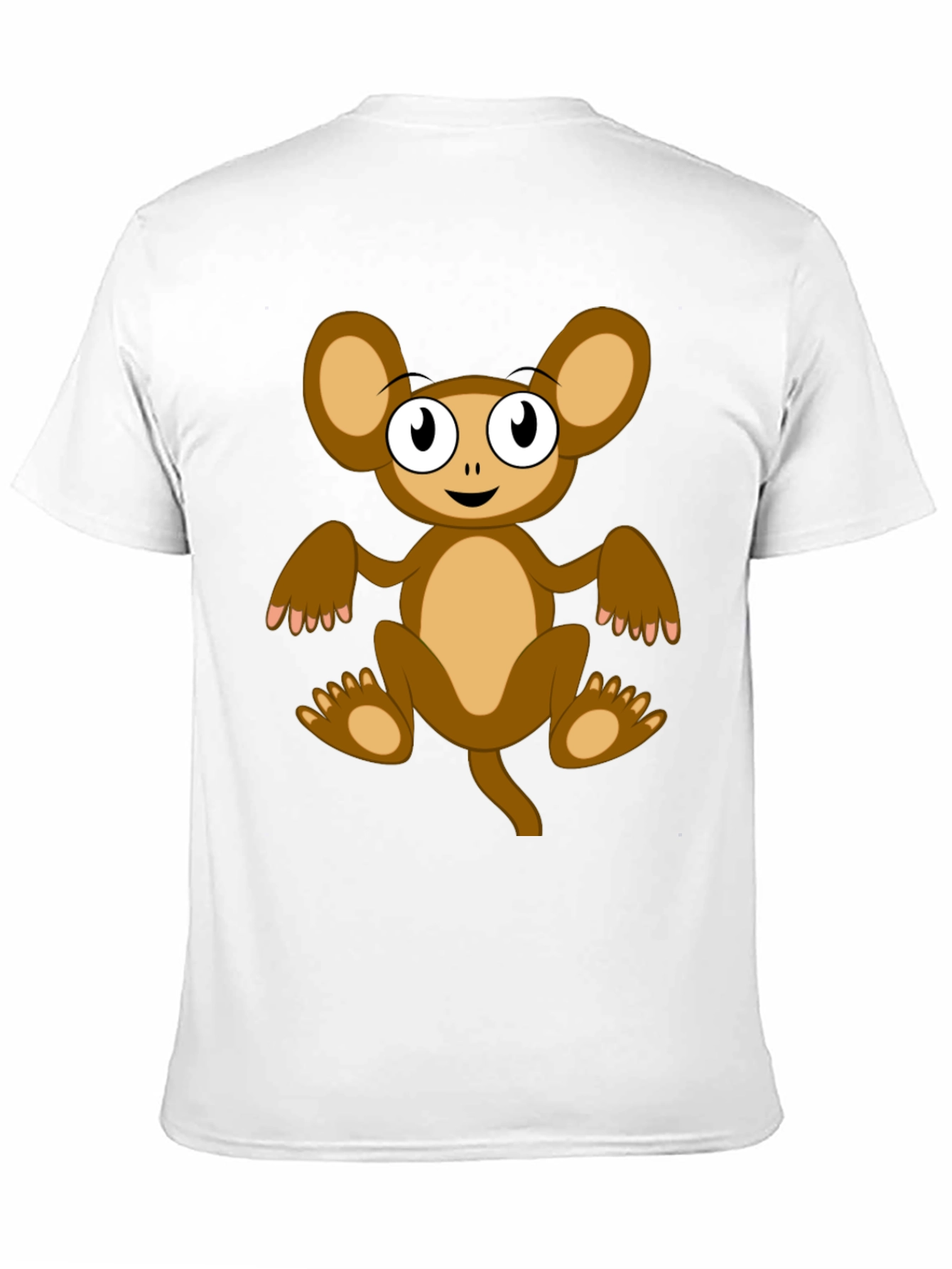 Cartoon Monkey Graphic Tee -  Unisex Black T-Shirt