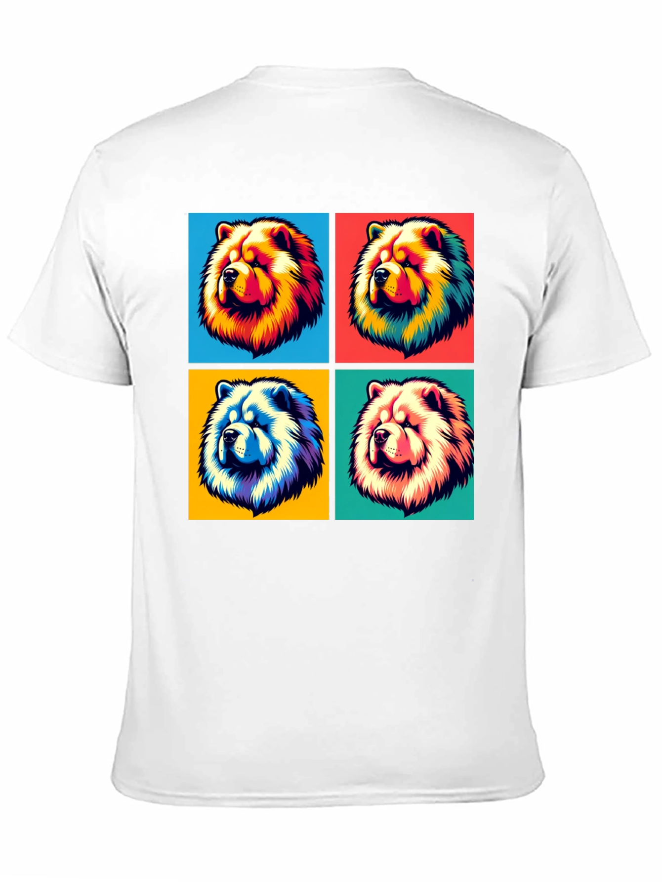 Cool Chow Chow Pop Art Black T-Shirt