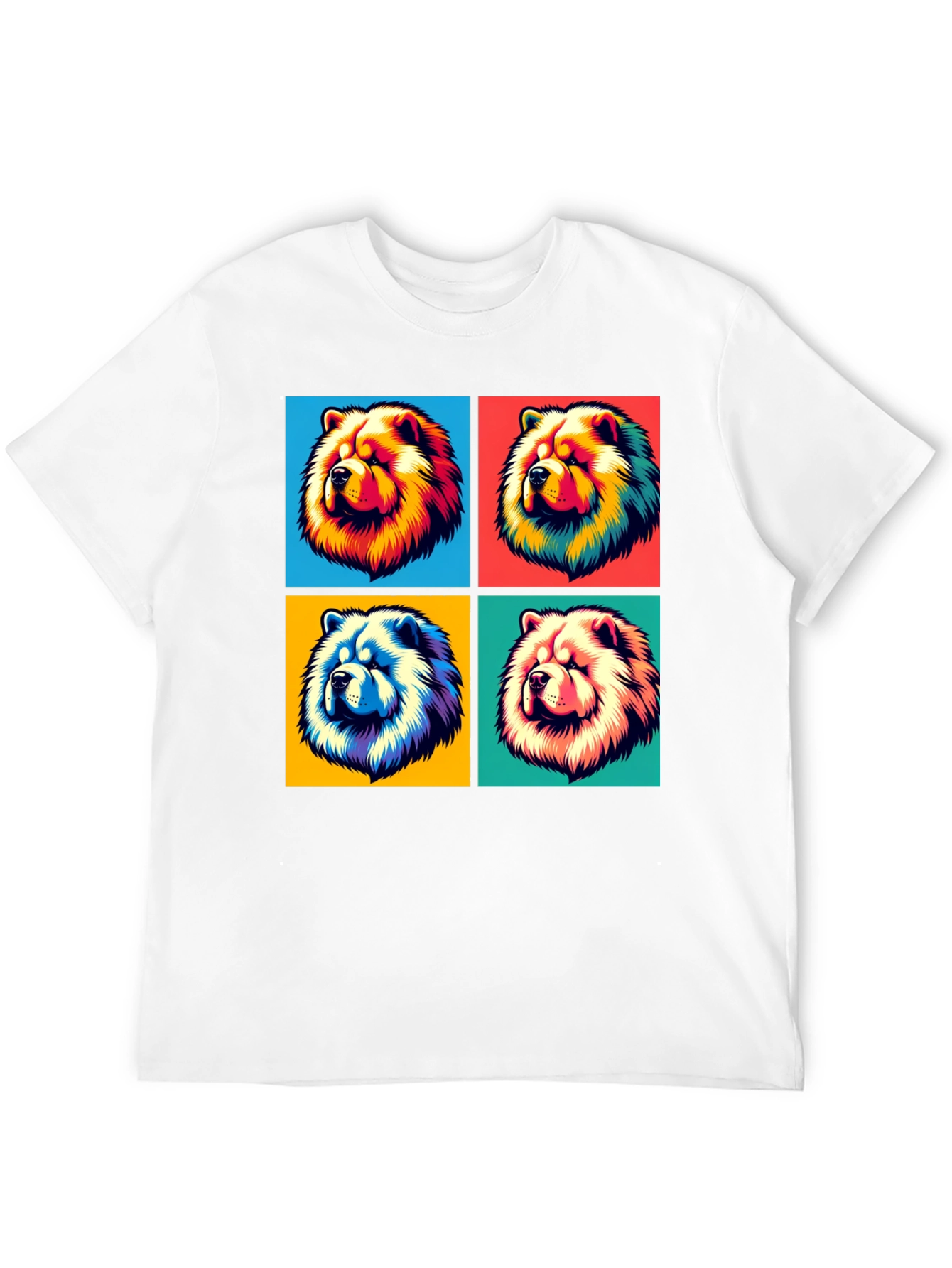 Cool Chow Chow Pop Art Black T-Shirt