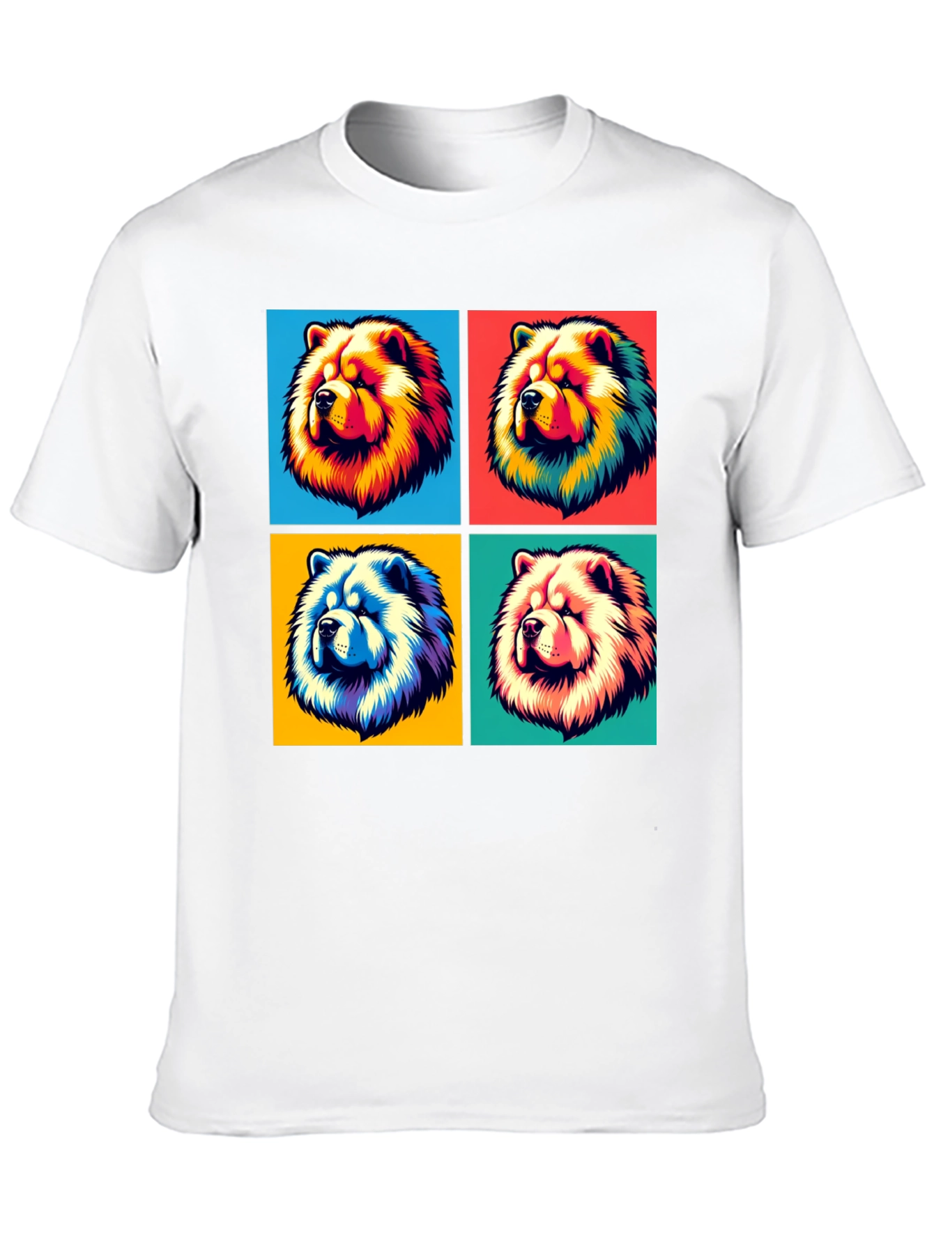 Cool Chow Chow Pop Art Black T-Shirt