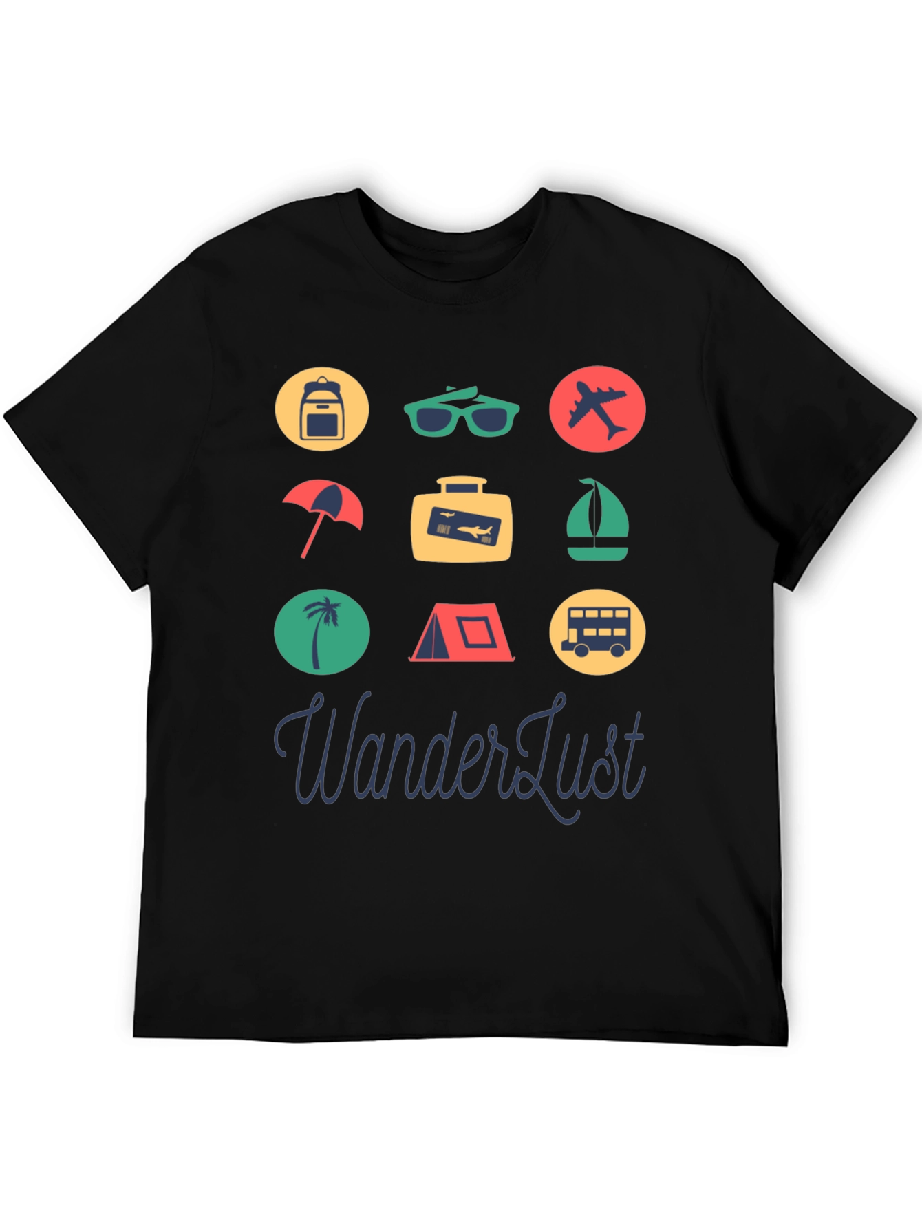 Wanderlust Travel Icon Graphic Tee
