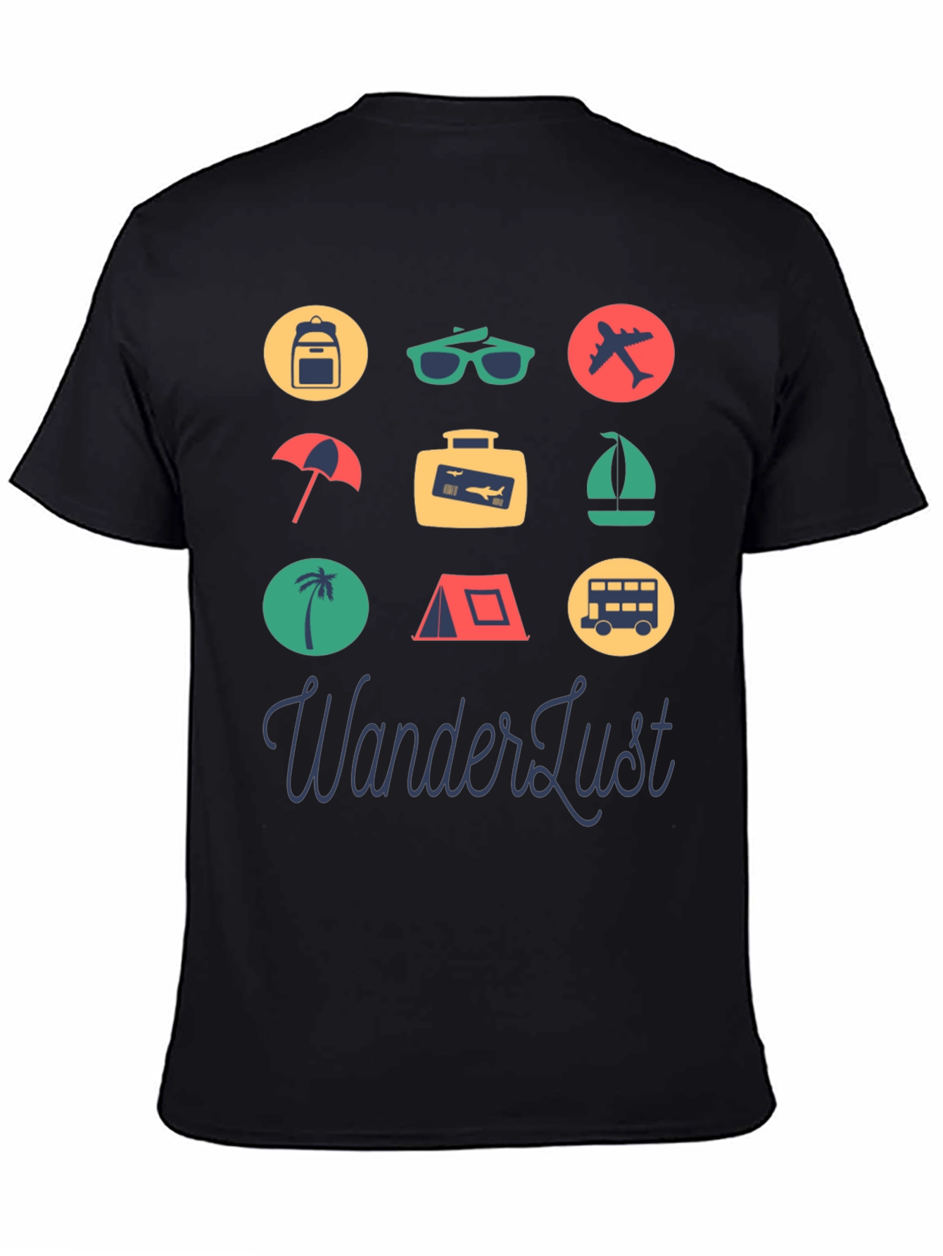 Wanderlust Travel Icon Graphic Tee