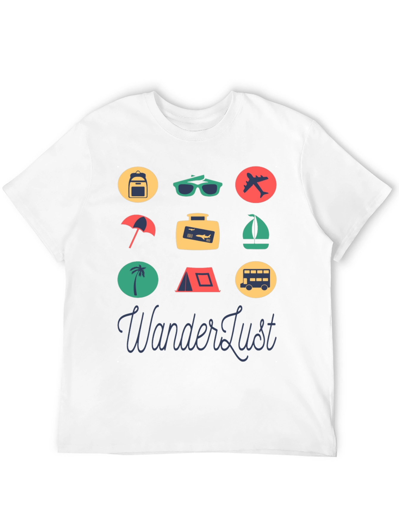 Wanderlust Travel Icon Graphic Tee