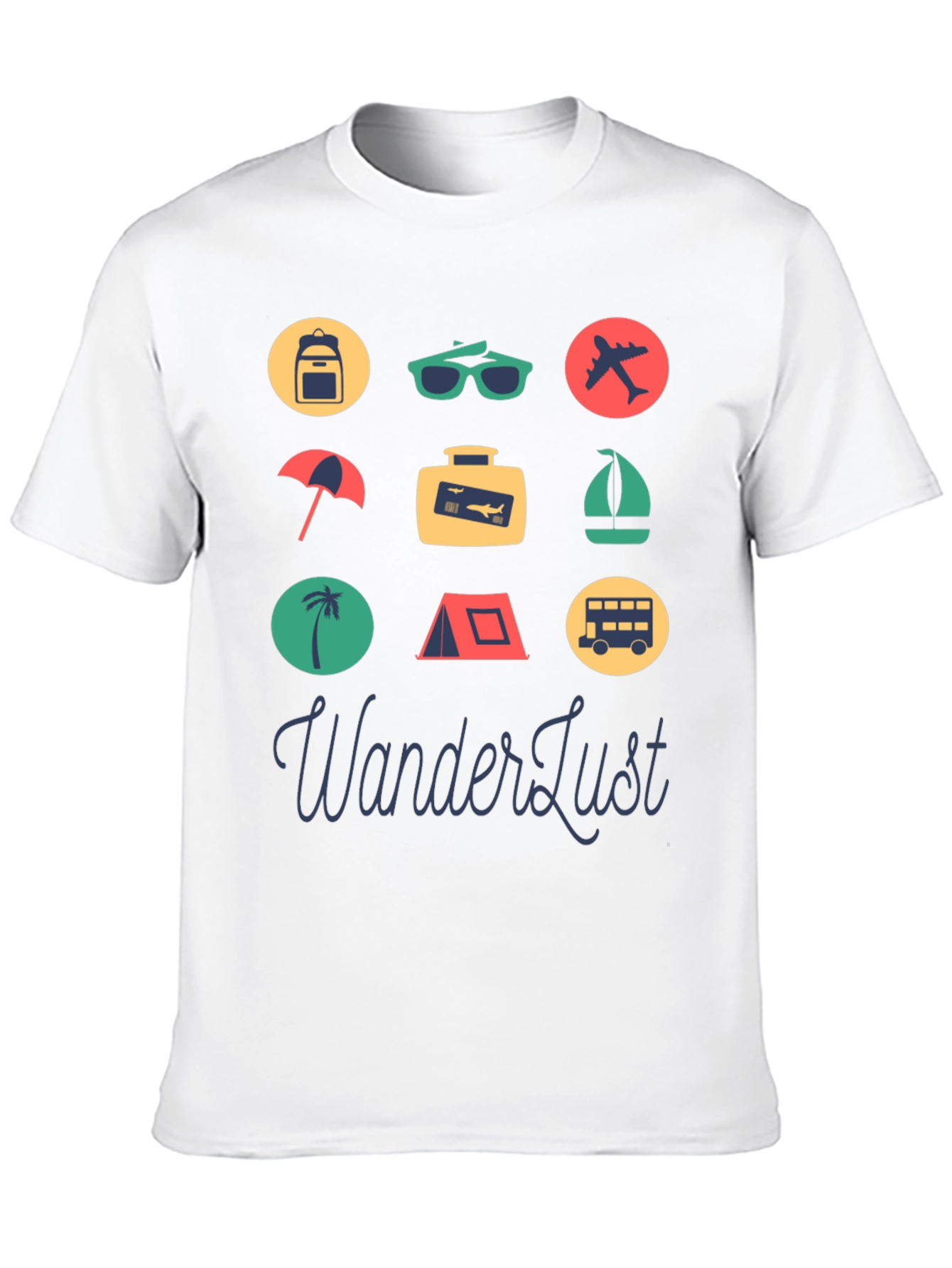 Wanderlust Travel Icon Graphic Tee