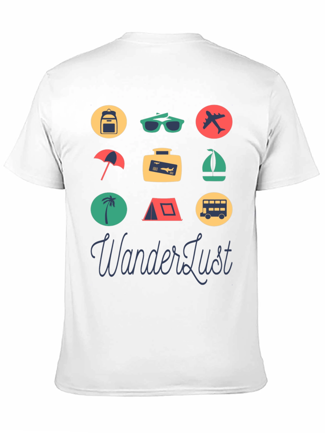 Wanderlust Travel Icon Graphic Tee