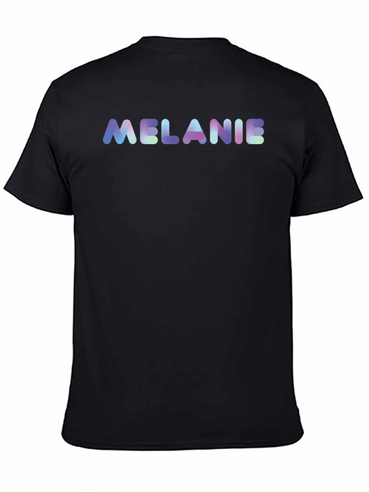 Melanie Graphic Print Black Cotton T-Shirt