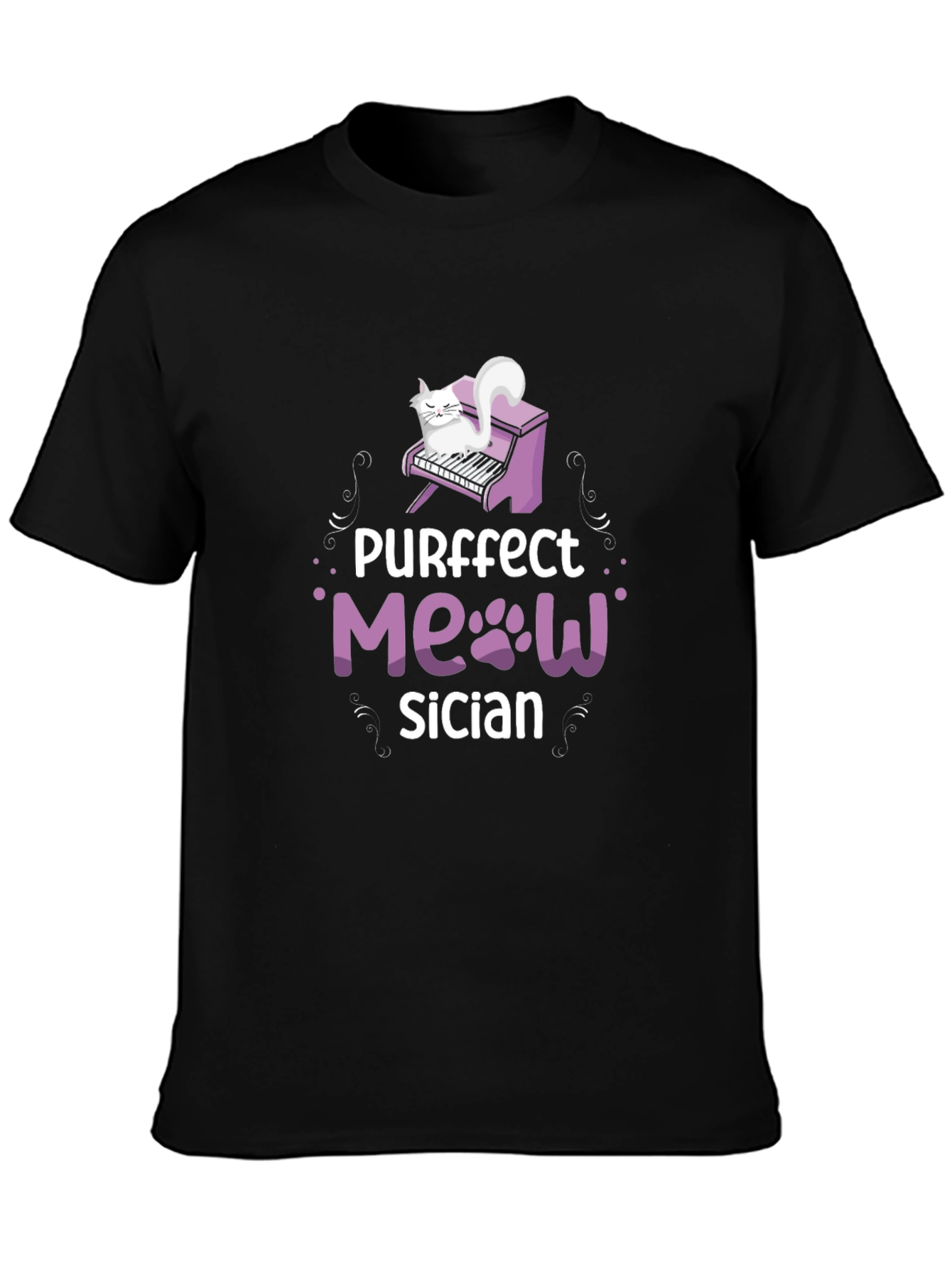 Purrfect Musician Cat Piano T-Shirt