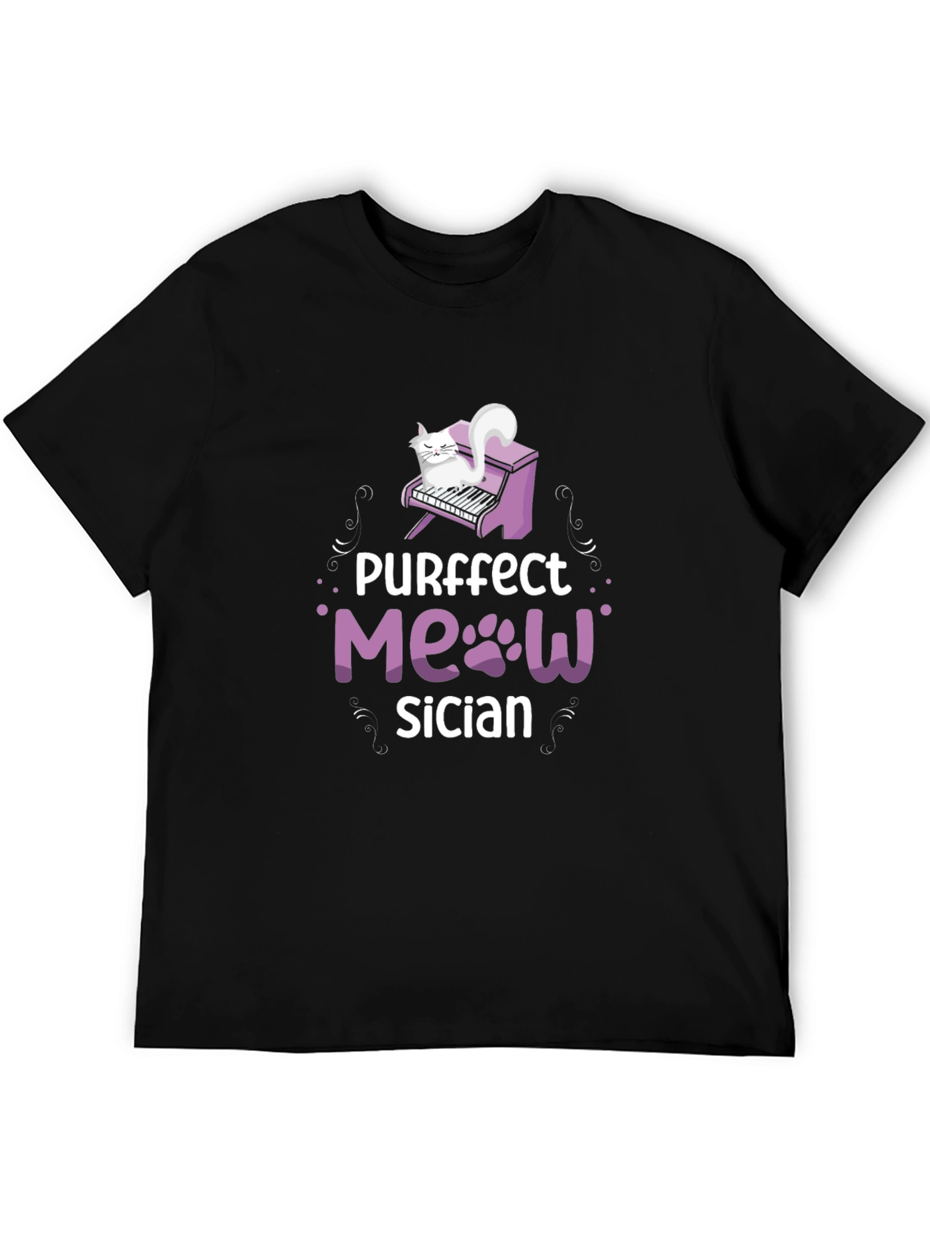 Purrfect Musician Cat Piano T-Shirt