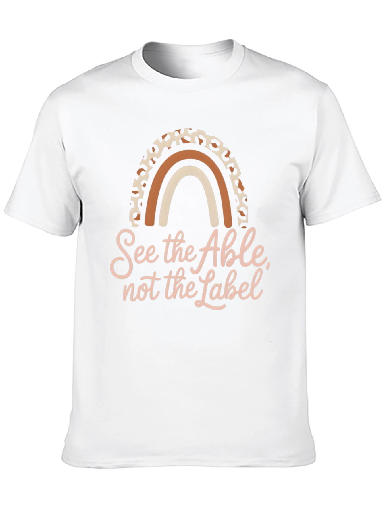 See the Able T-Shirt Rainbow Design Black