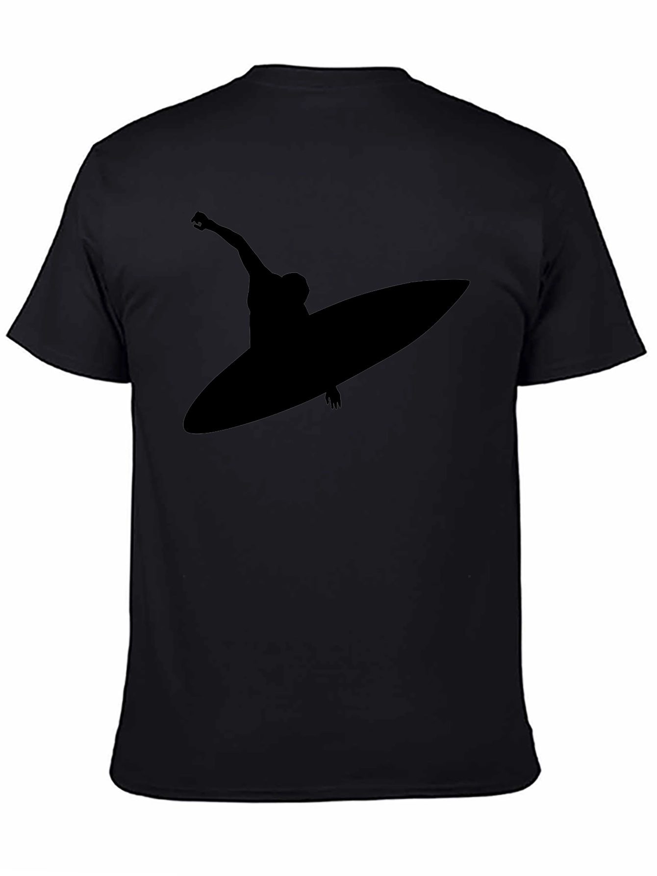 Surfer Silhouette Black T-Shirt