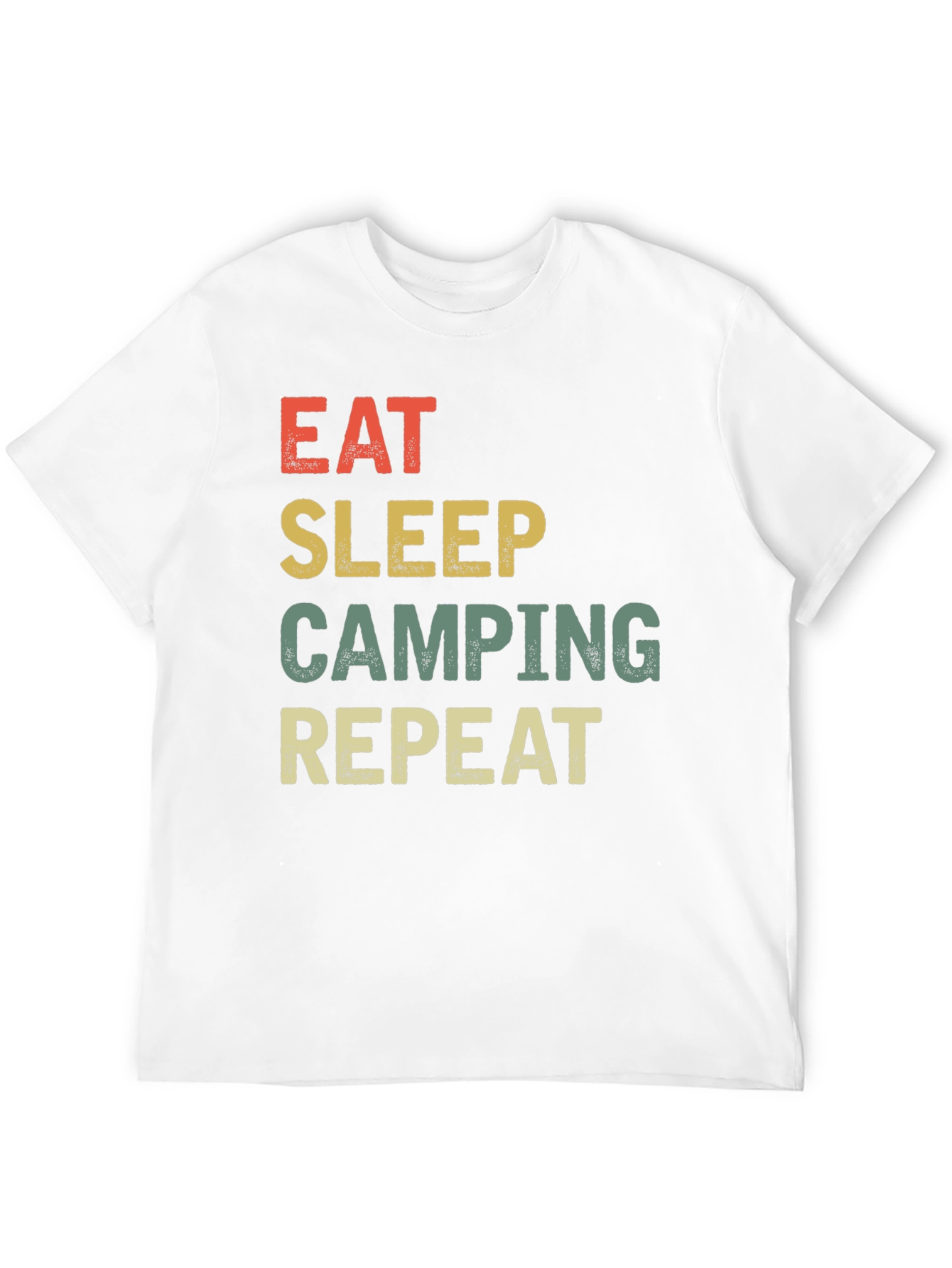 Eat Sleep Camping Repeat Black Graphic Tee