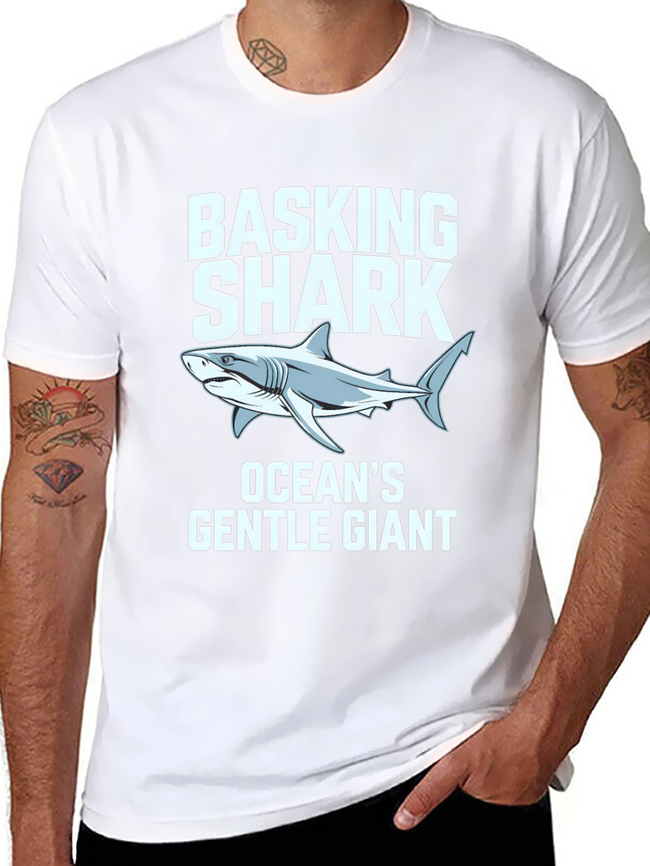 Basking Shark Oceans Gentle Giant Graphic T-Shirt