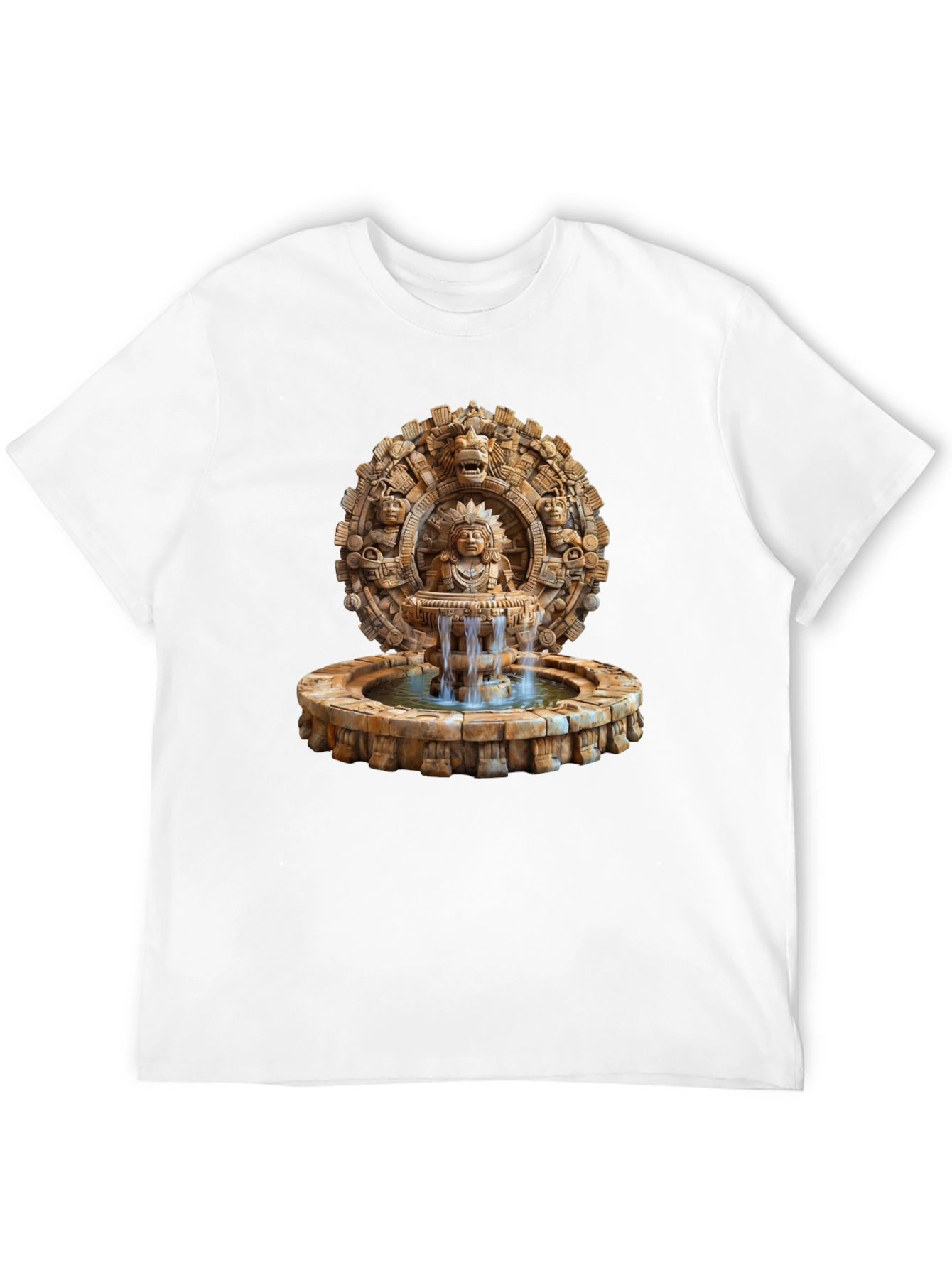 Aztec Fountain Graphic Tee - Black
