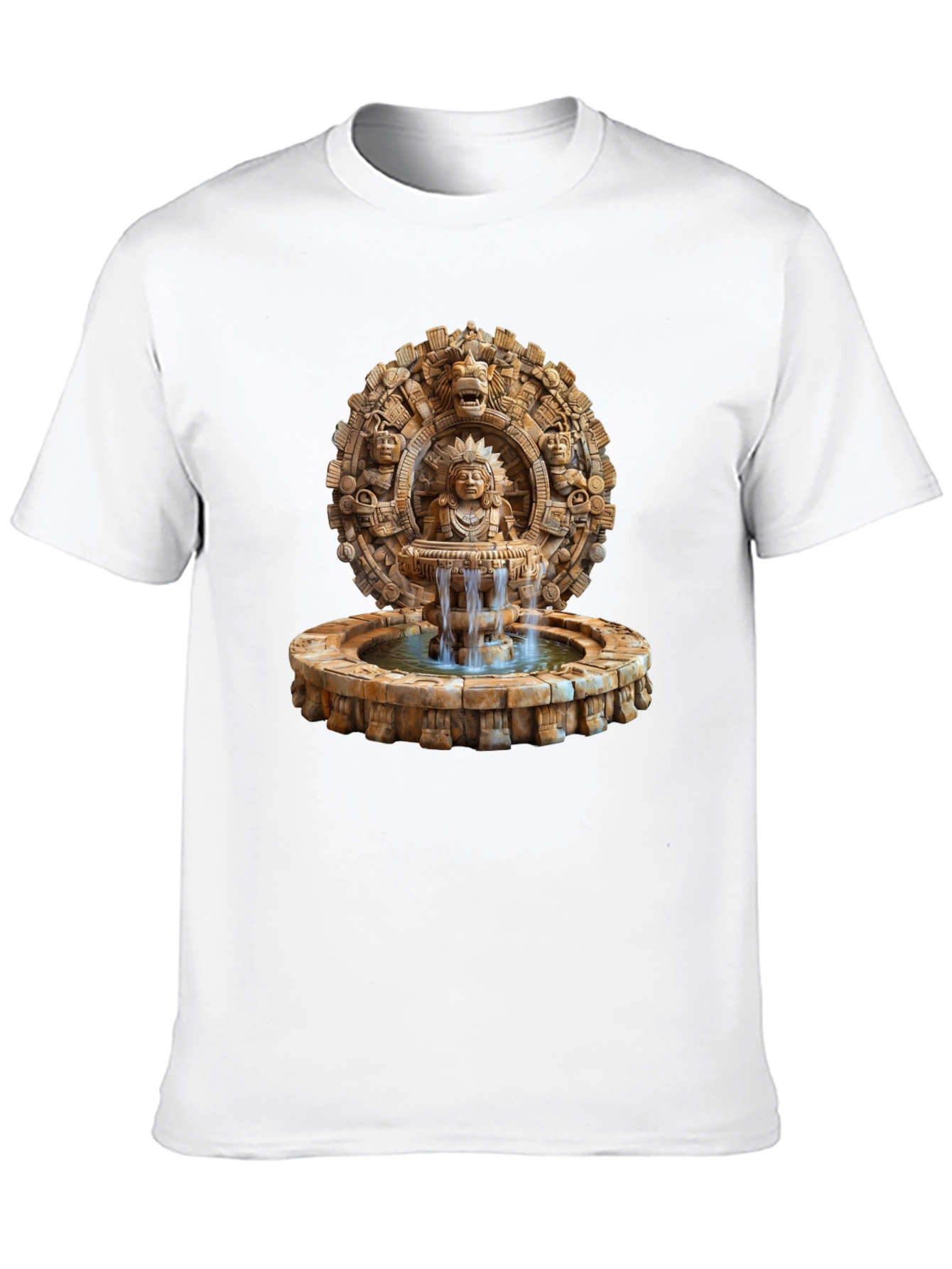 Aztec Fountain Graphic Tee - Black