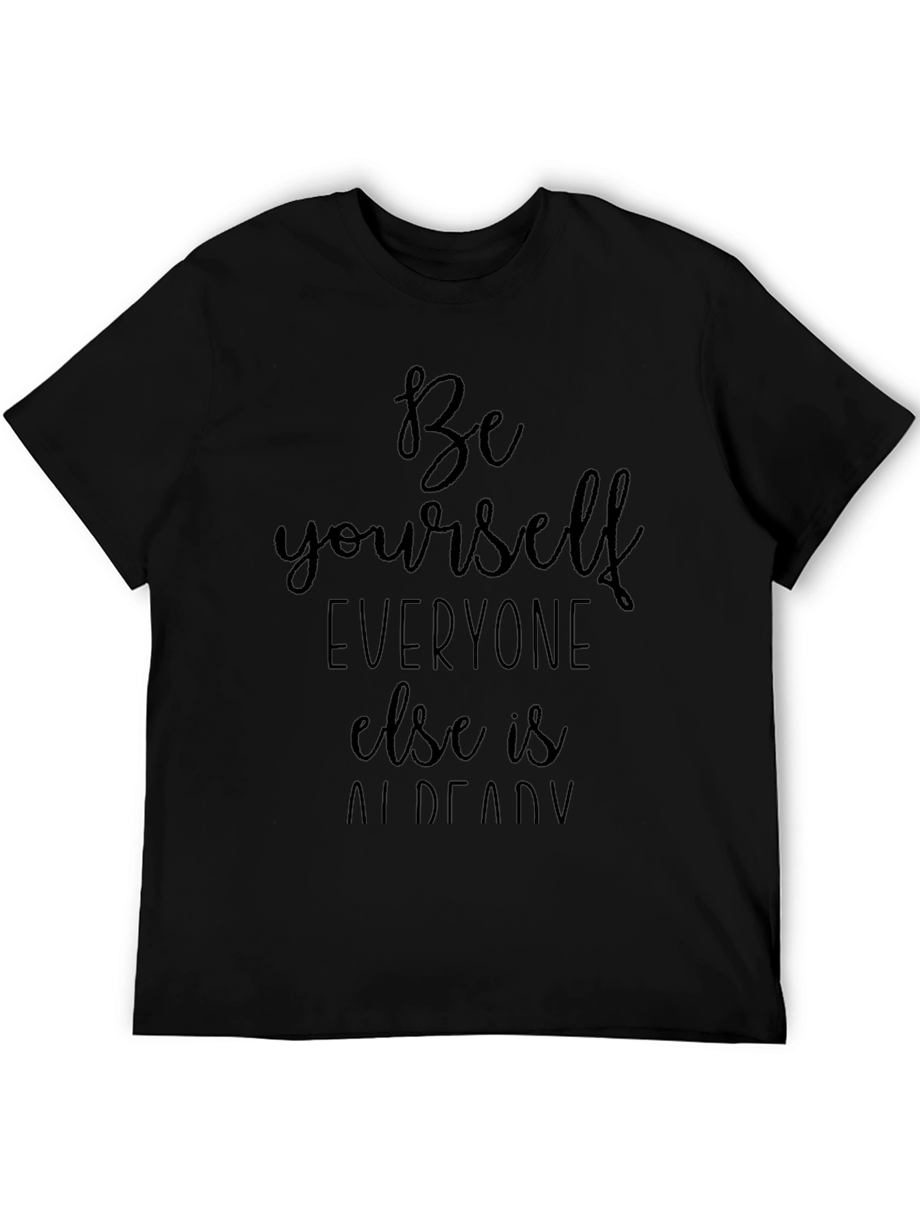 Be Yourself Black Graphic Tee