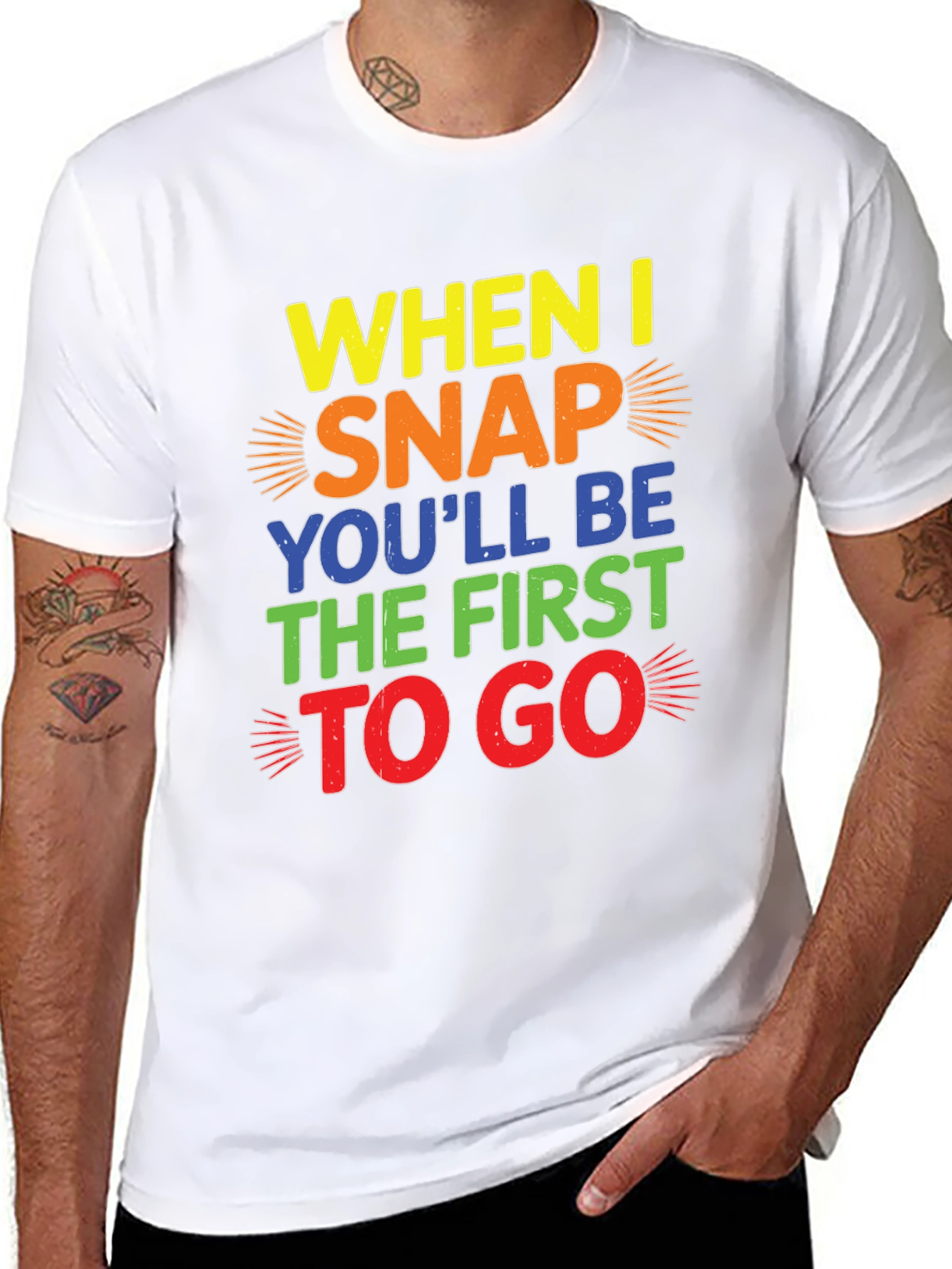 Funny Mens Graphic T-Shirt: When I Snap