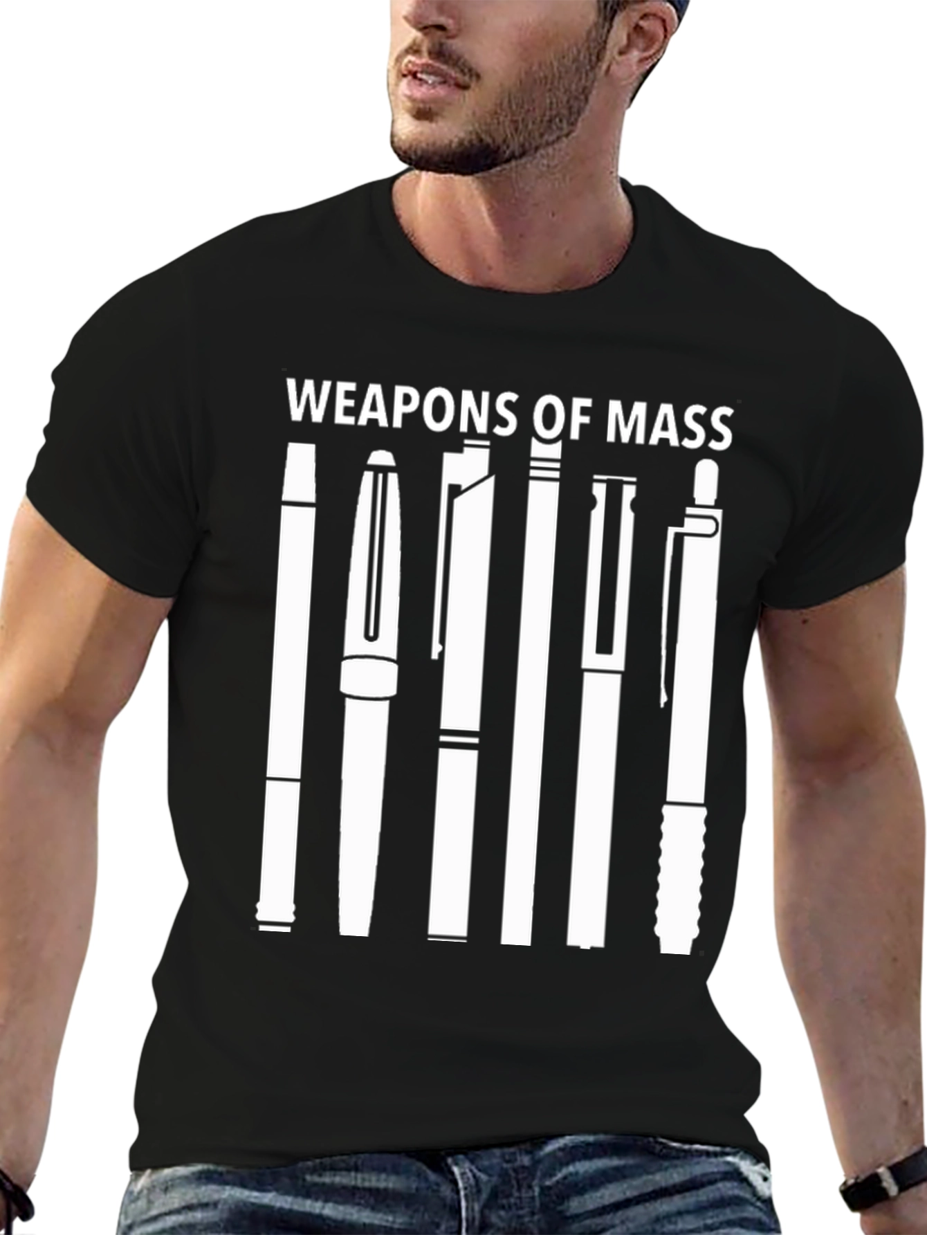 Weapons of Mass Pens Black T-Shirt