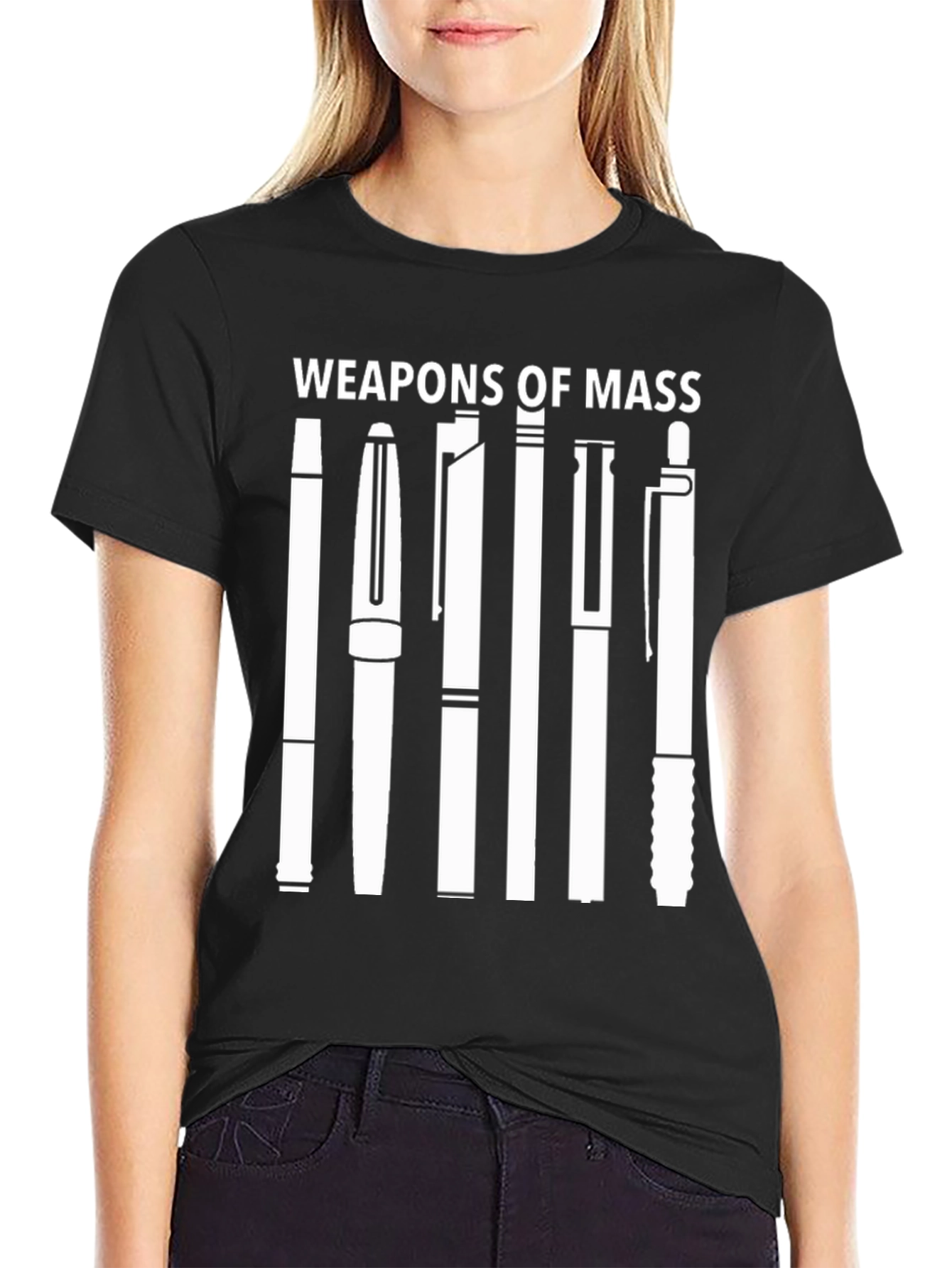 Weapons of Mass Pens Black T-Shirt