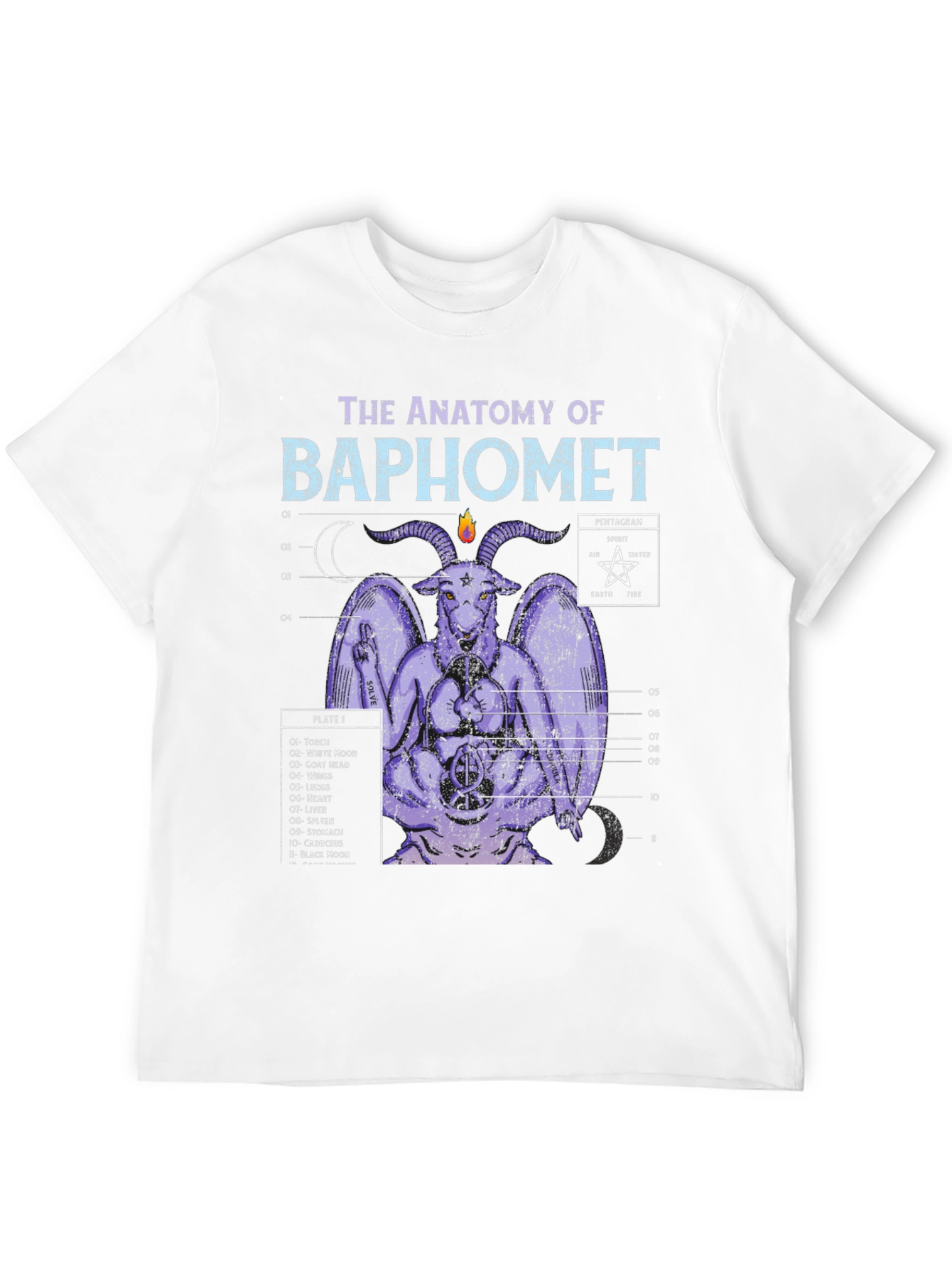 Anatomy of Baphomet Graphic Tee - Occult Design