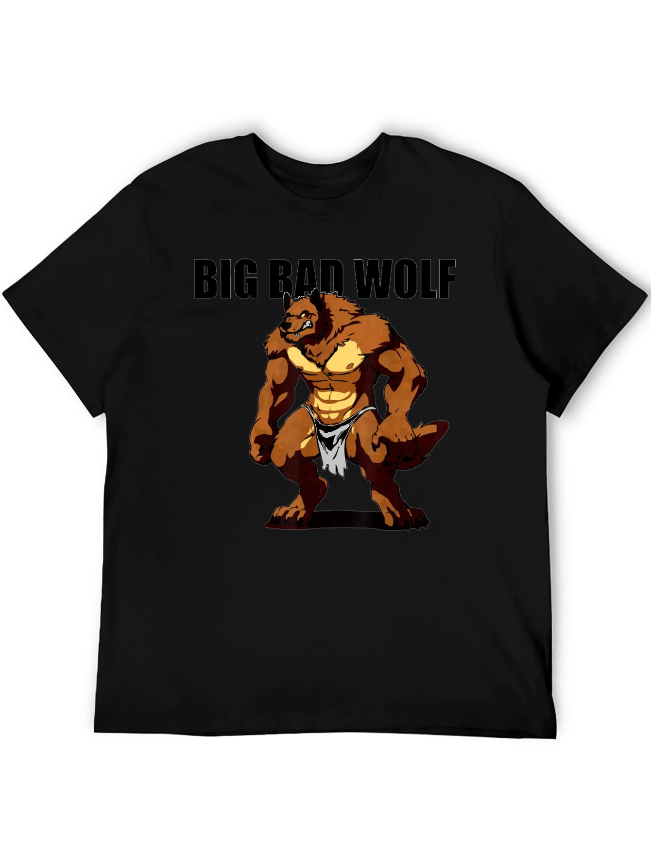 Big Bad Wolf Graphic Tee - Mens Black T-Shirt