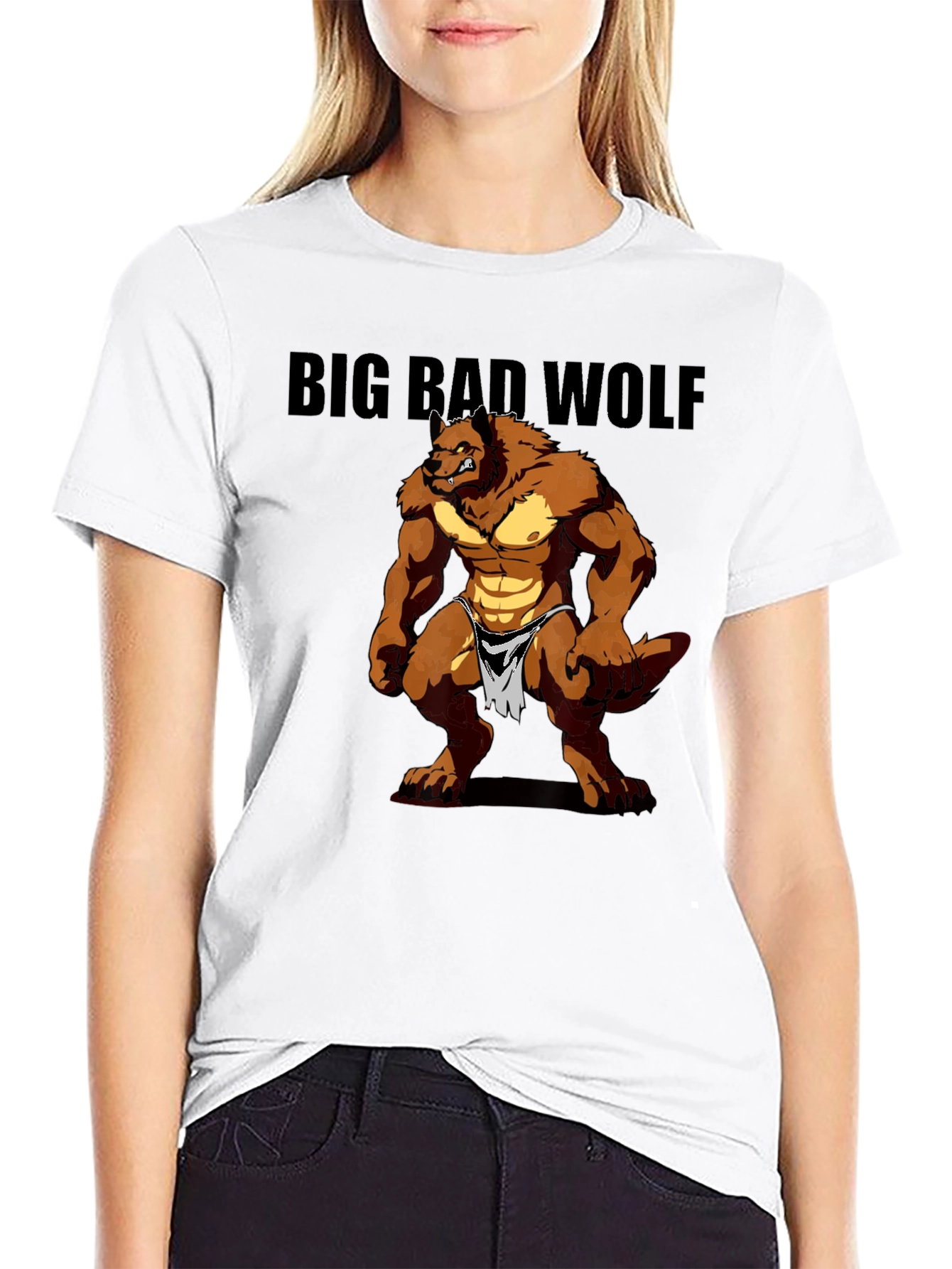 Big Bad Wolf Graphic Tee - Mens Black T-Shirt
