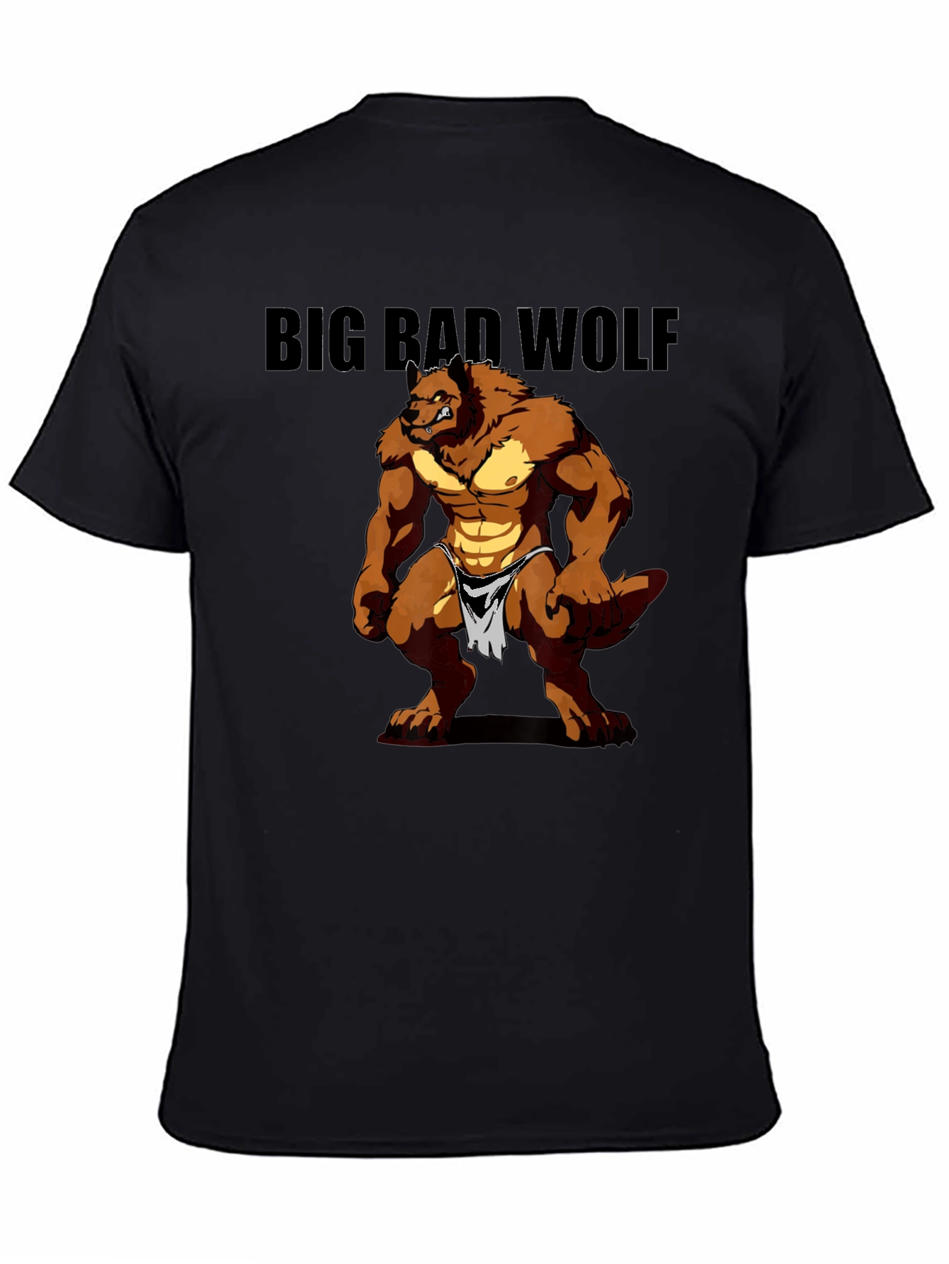 Big Bad Wolf Graphic Tee - Mens Black T-Shirt