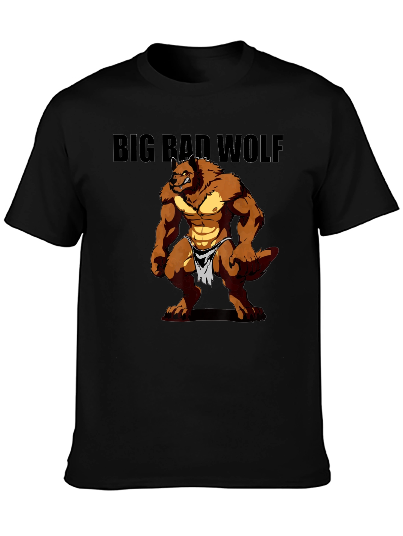 Big Bad Wolf Graphic Tee - Mens Black T-Shirt