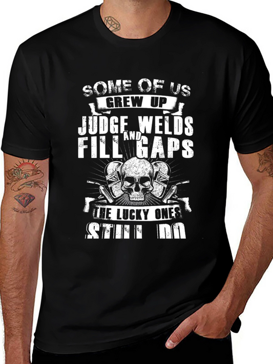 Welders Skull Graphic T-Shirt - Lucky Ones Still Do