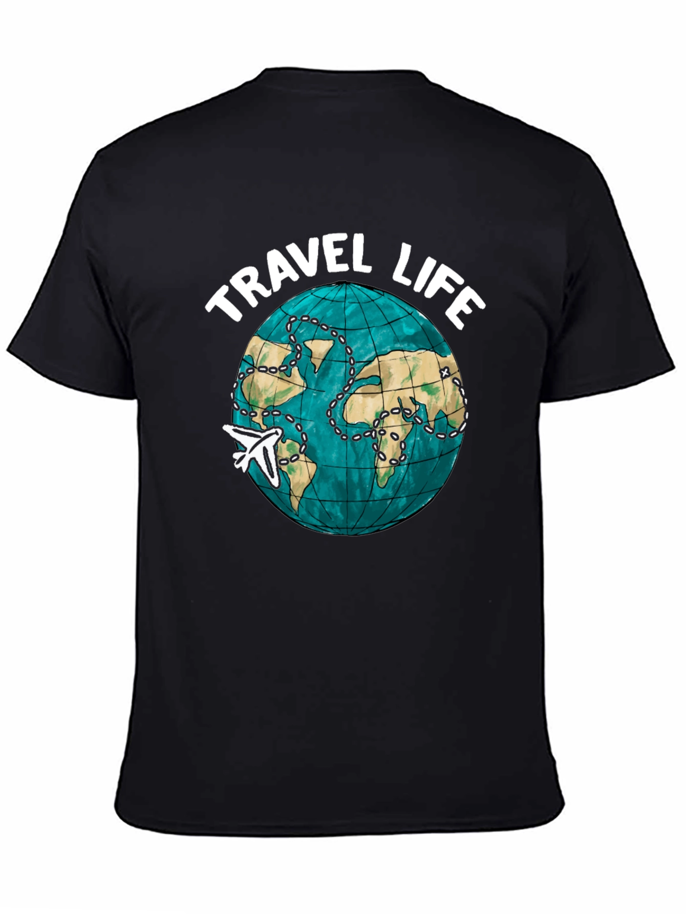 Travel Life Globe Graphic T-Shirt