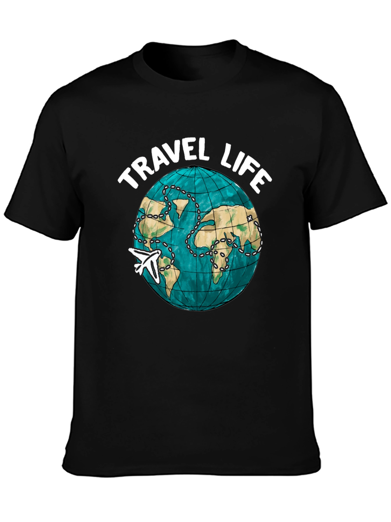 Travel Life Globe Graphic T-Shirt