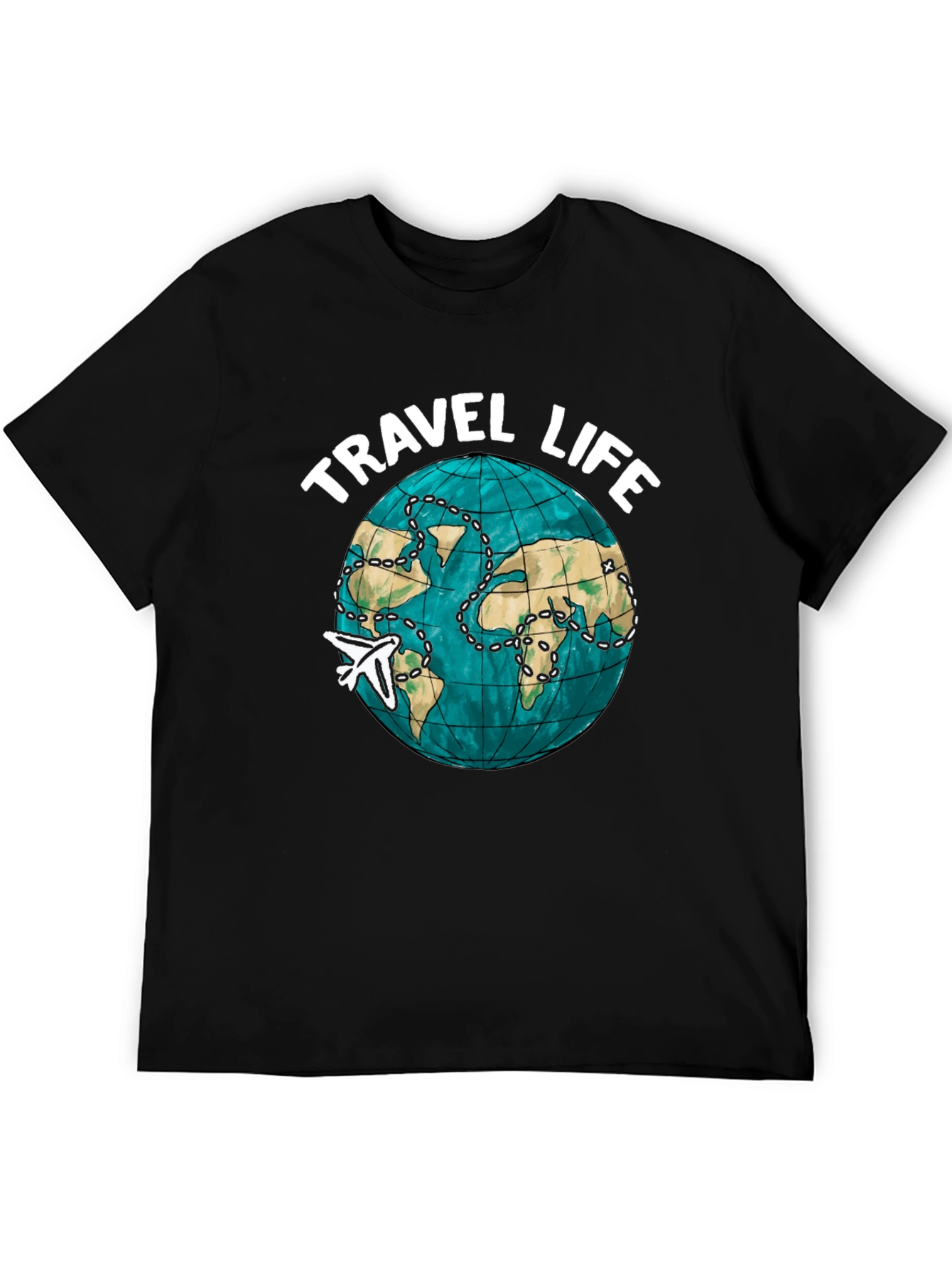 Travel Life Globe Graphic T-Shirt