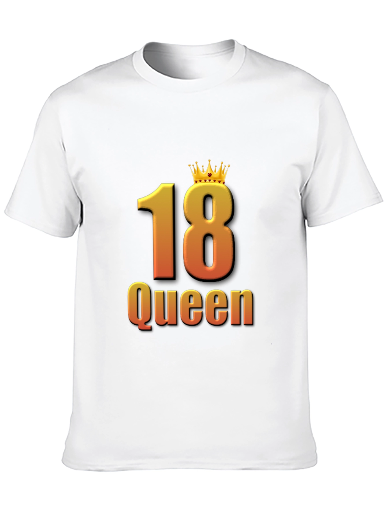 18th Birthday Queen Black T-Shirt