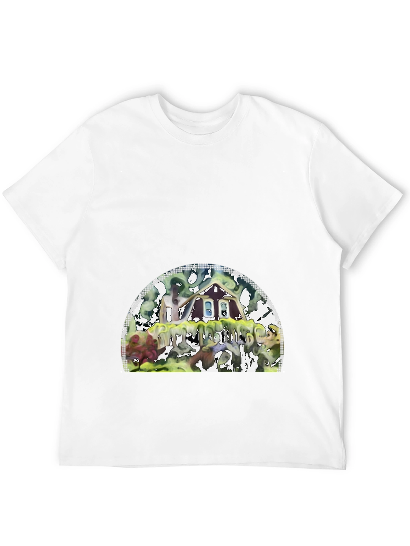 Unique Graphic T-Shirt - Abstract House Design