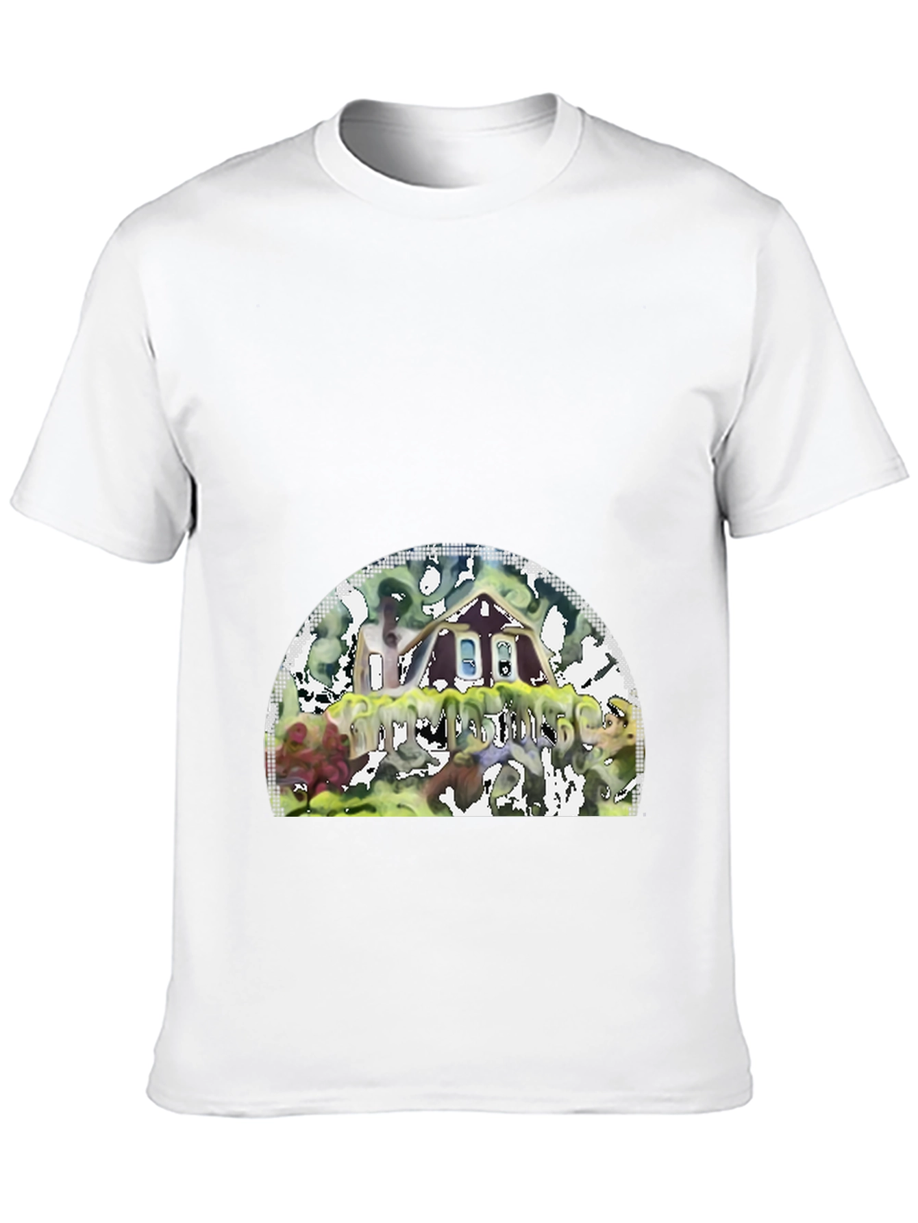 Unique Graphic T-Shirt - Abstract House Design