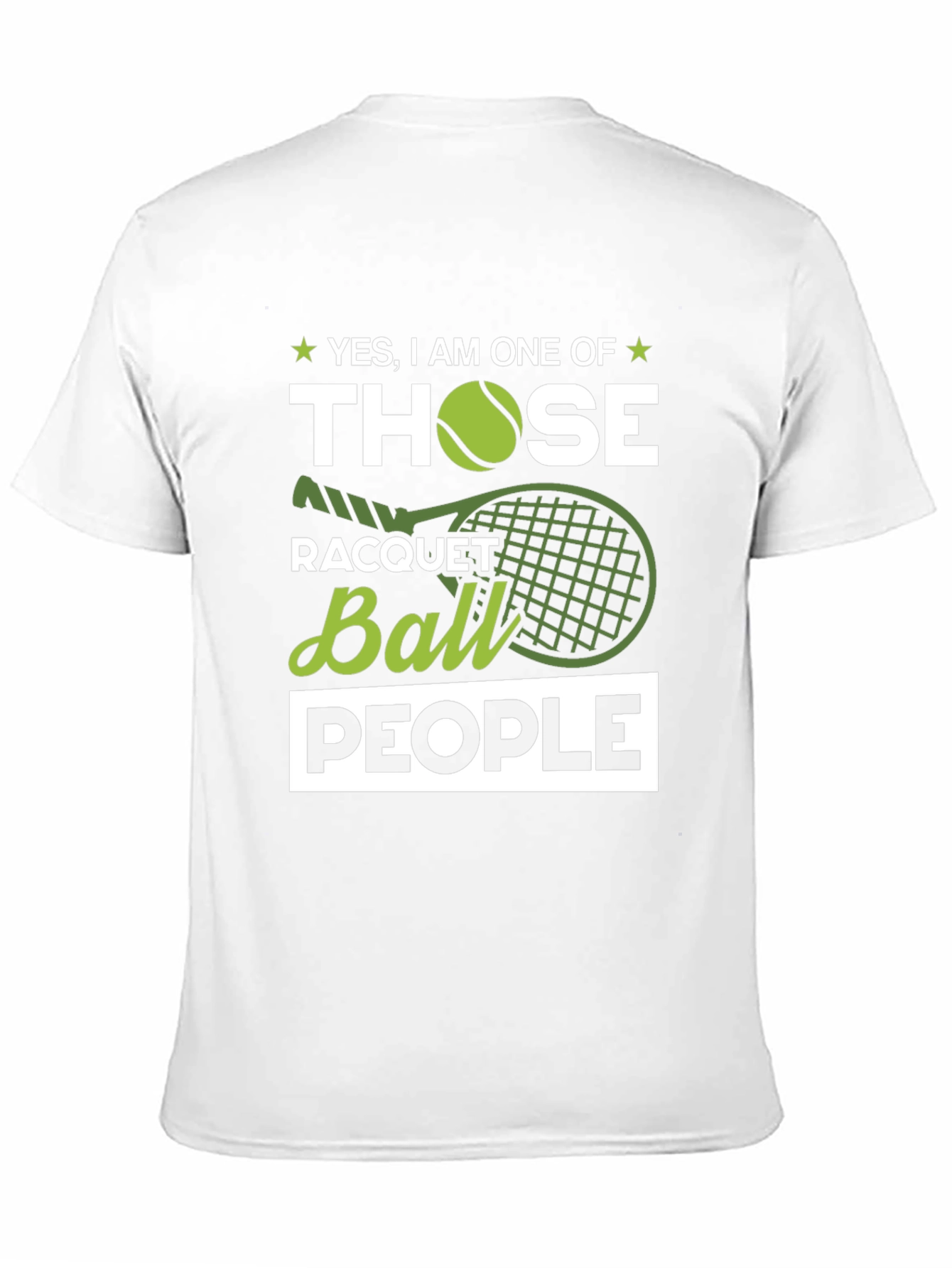 Tennis Racquet Ball People Graphic Tee