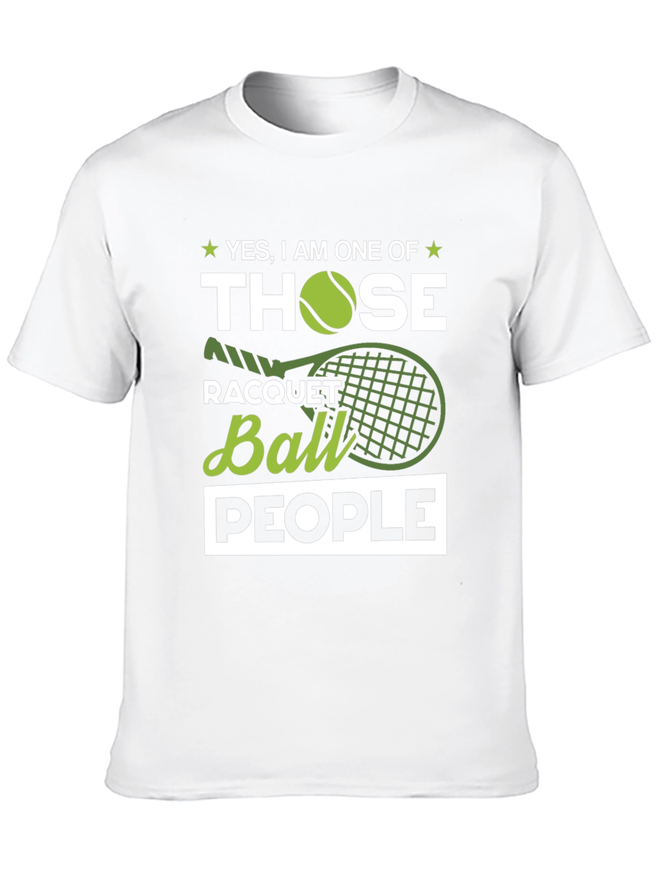 Tennis Racquet Ball People Graphic Tee