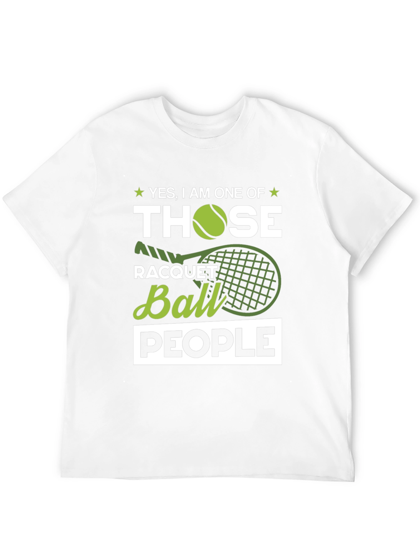 Tennis Racquet Ball People Graphic Tee