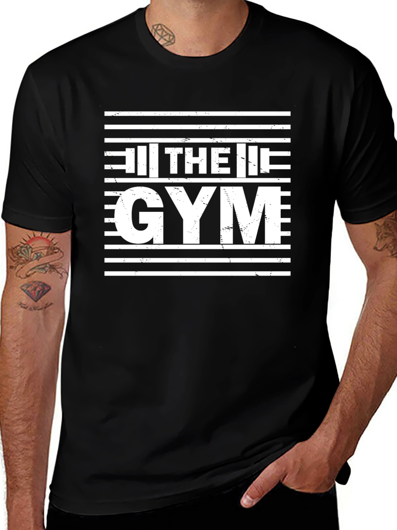 The Gym Black T-Shirt: Workout Motivation