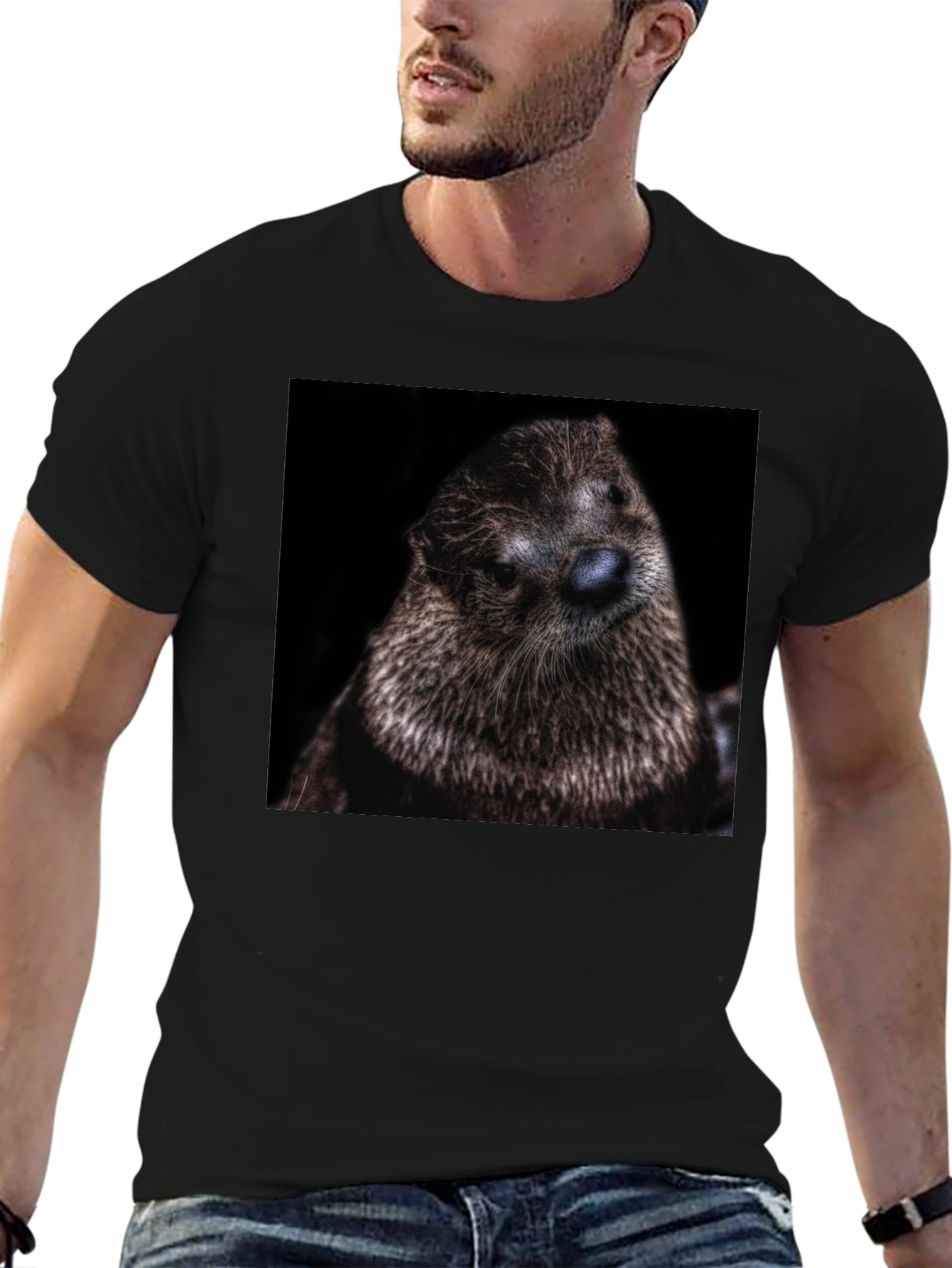Otter Portrait Graphic T-Shirt
