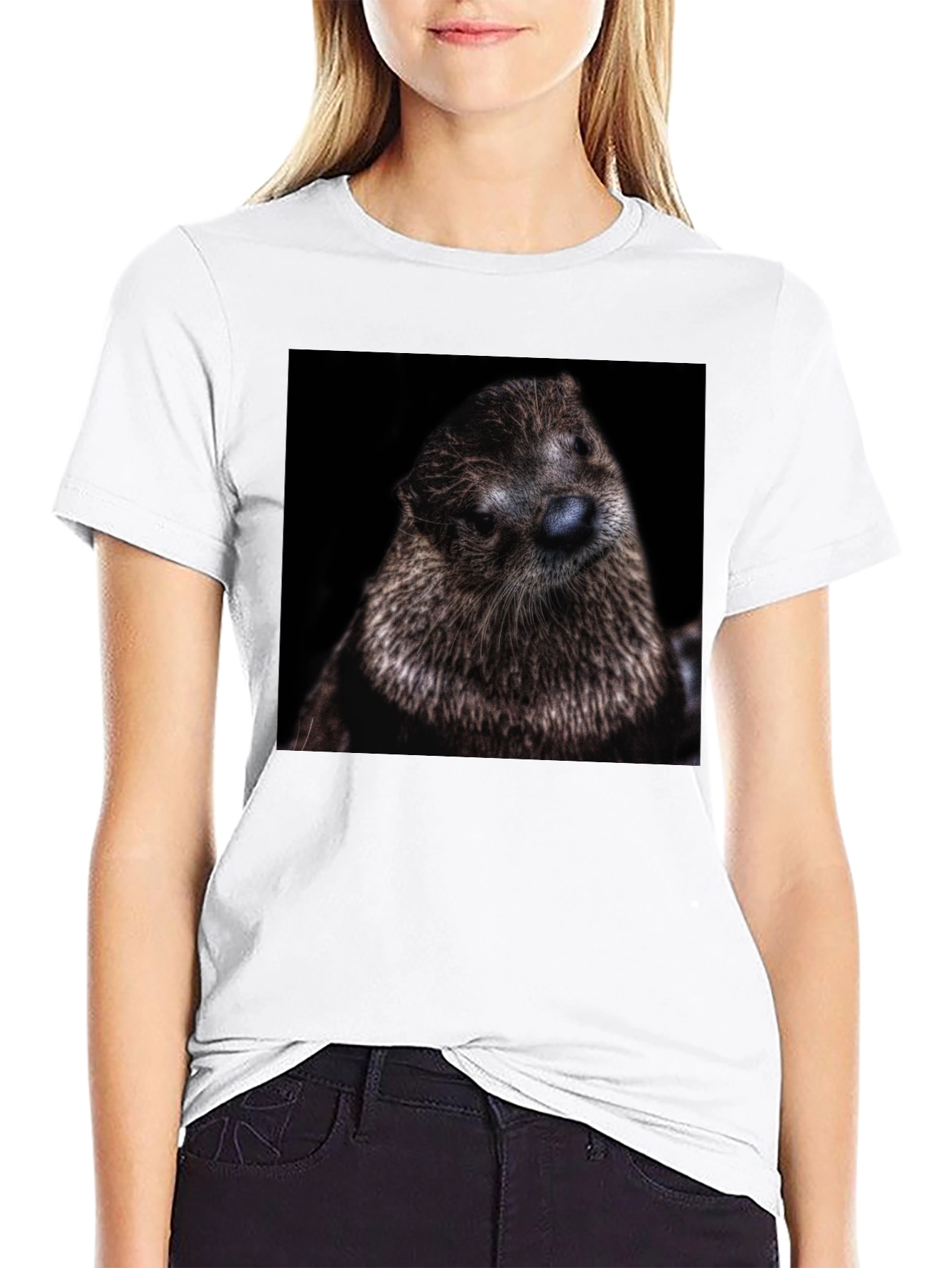 Otter Portrait Graphic T-Shirt