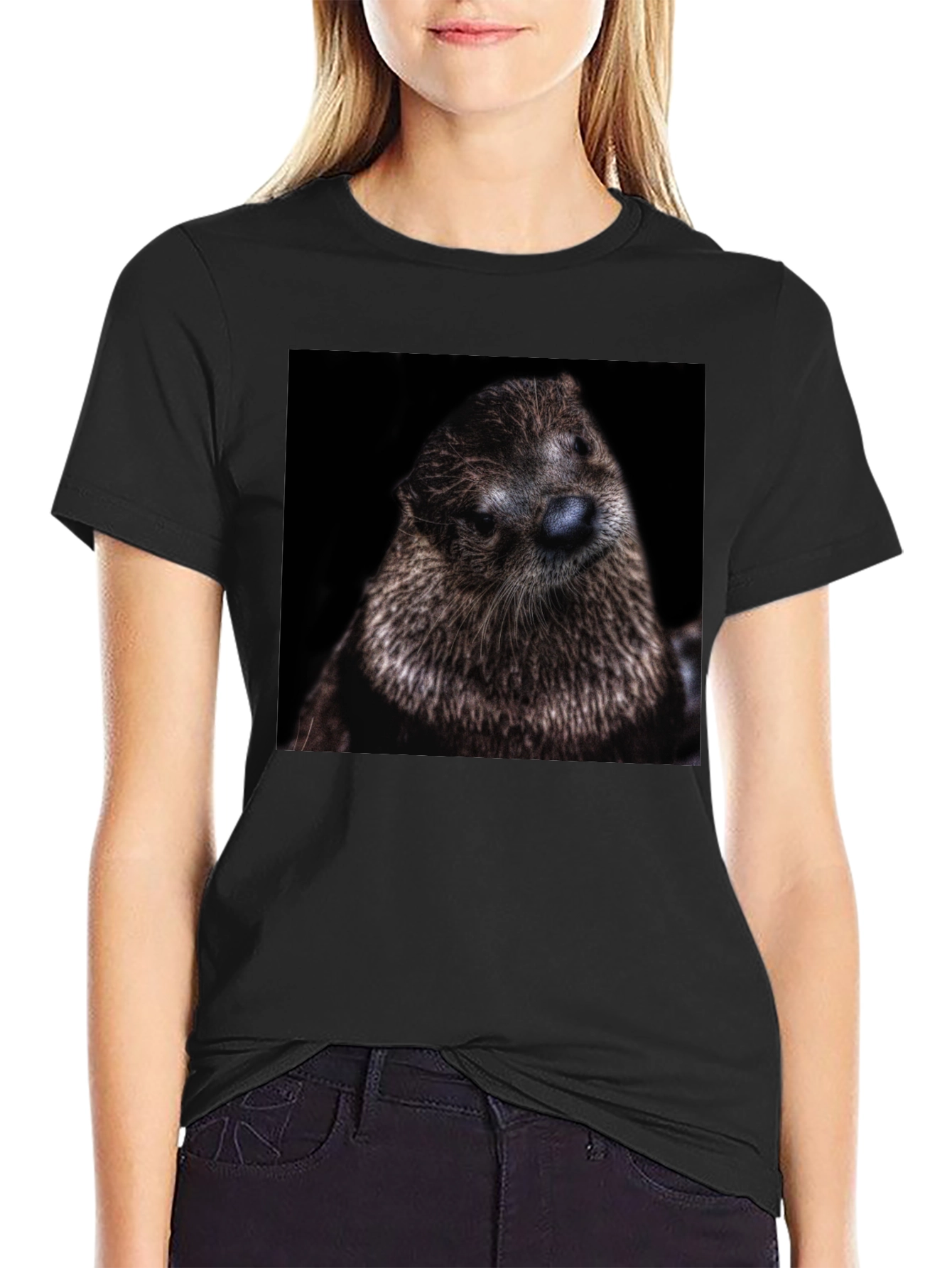 Otter Portrait Graphic T-Shirt