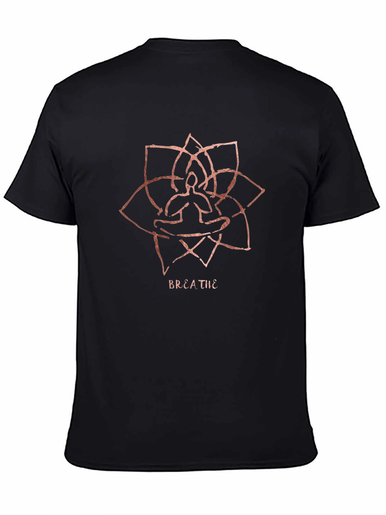 Breathe Lotus Meditation Graphic T-Shirt