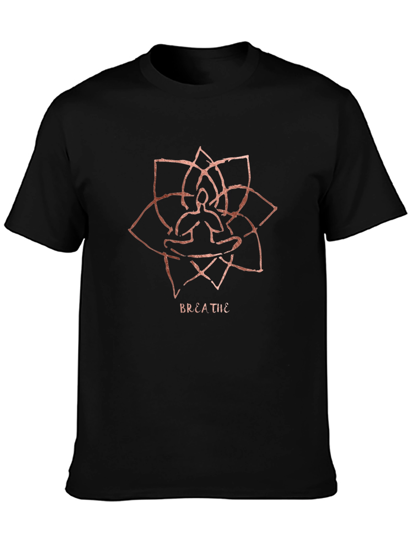 Breathe Lotus Meditation Graphic T-Shirt