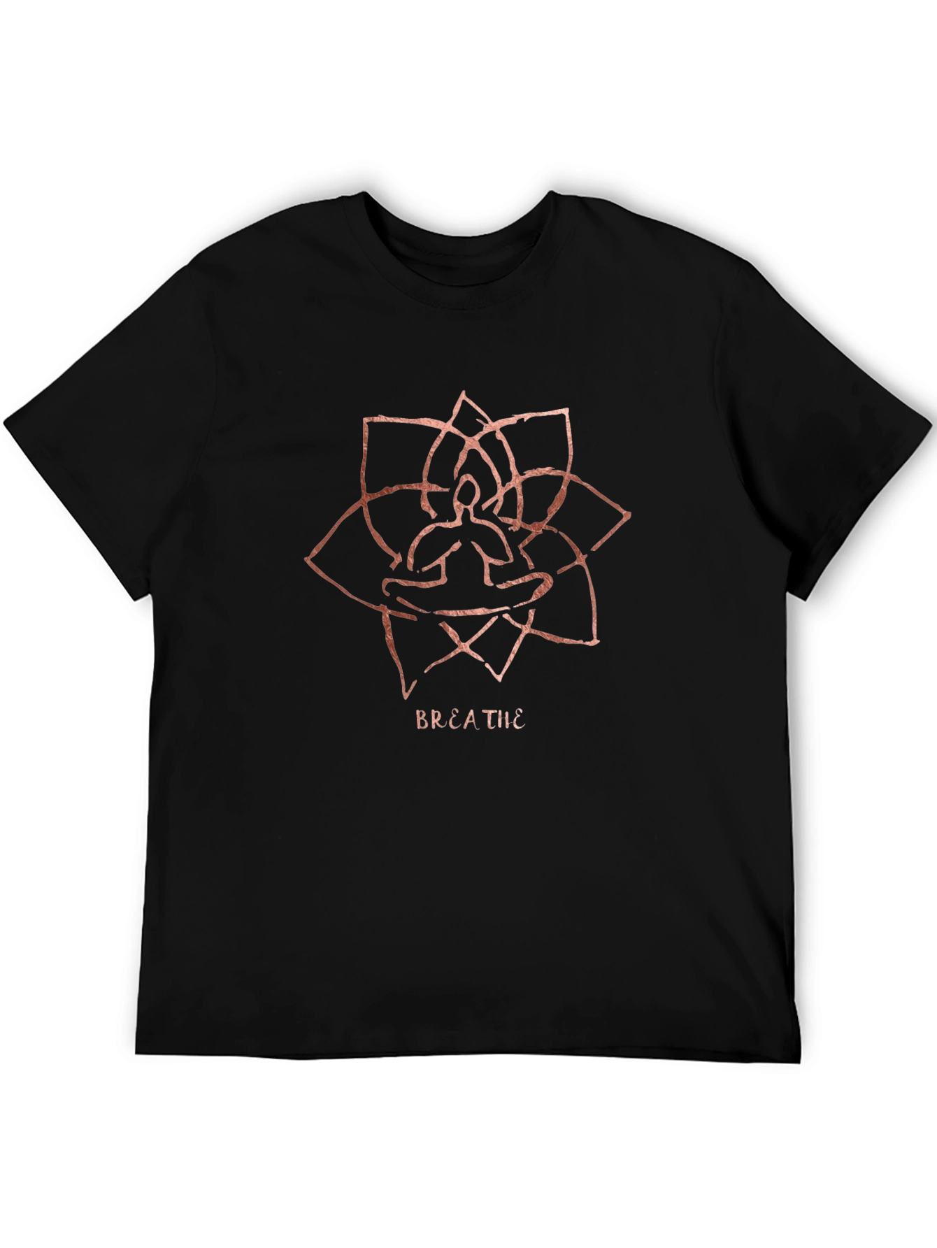 Breathe Lotus Meditation Graphic T-Shirt