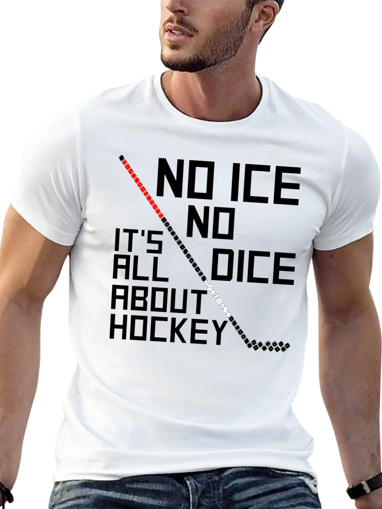 No Ice No Dice Hockey Graphic T-Shirt
