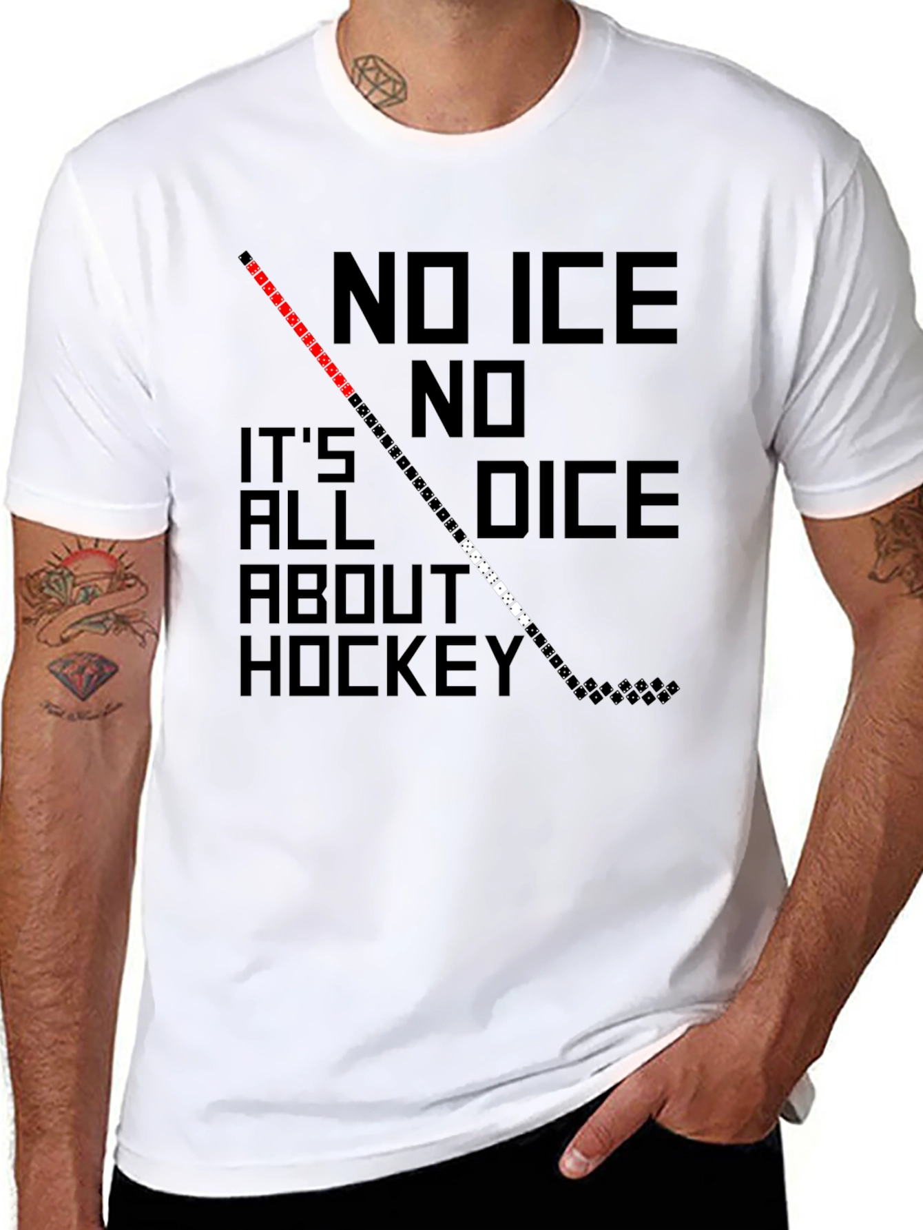 No Ice No Dice Hockey Graphic T-Shirt