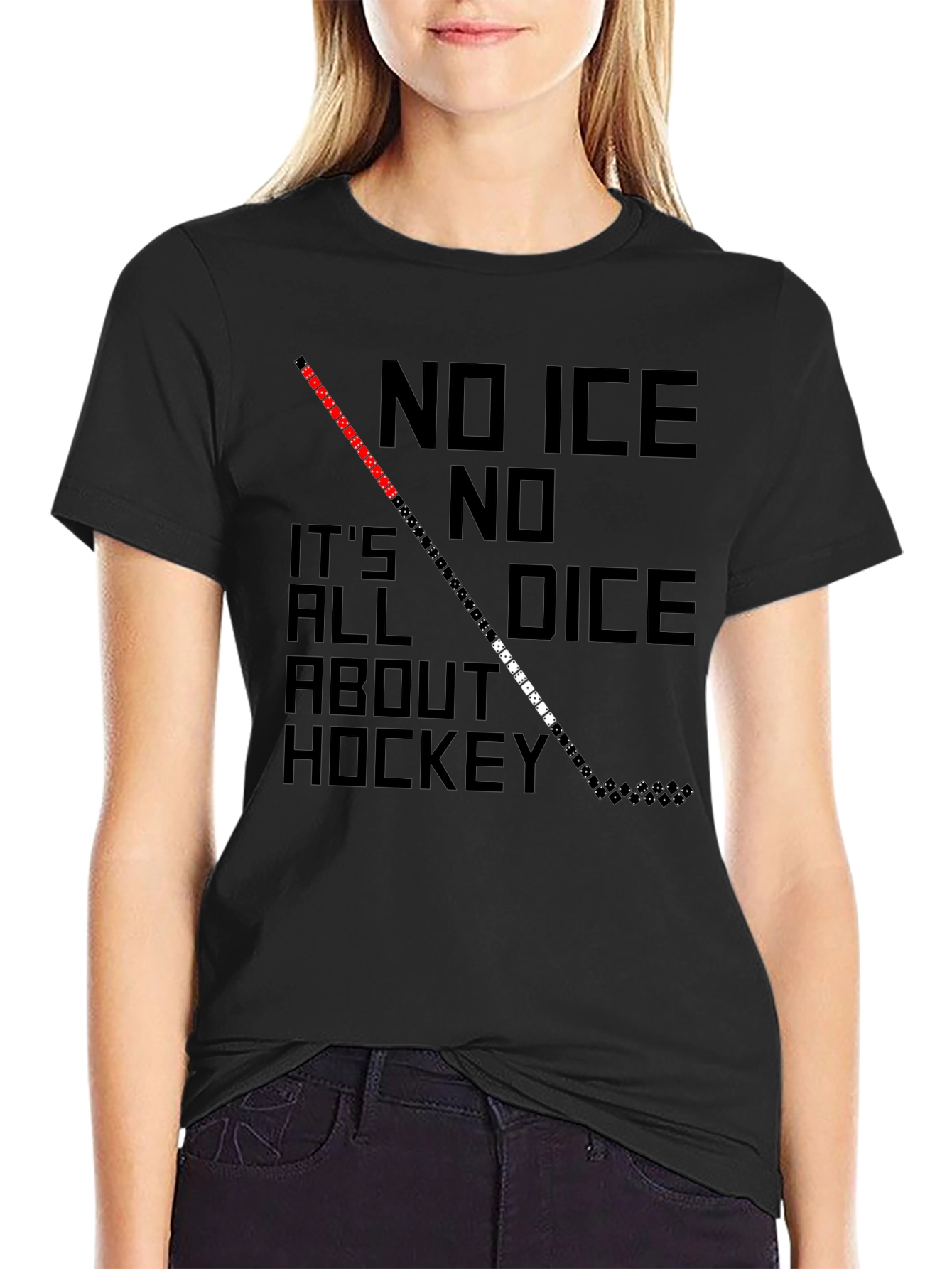 No Ice No Dice Hockey Graphic T-Shirt