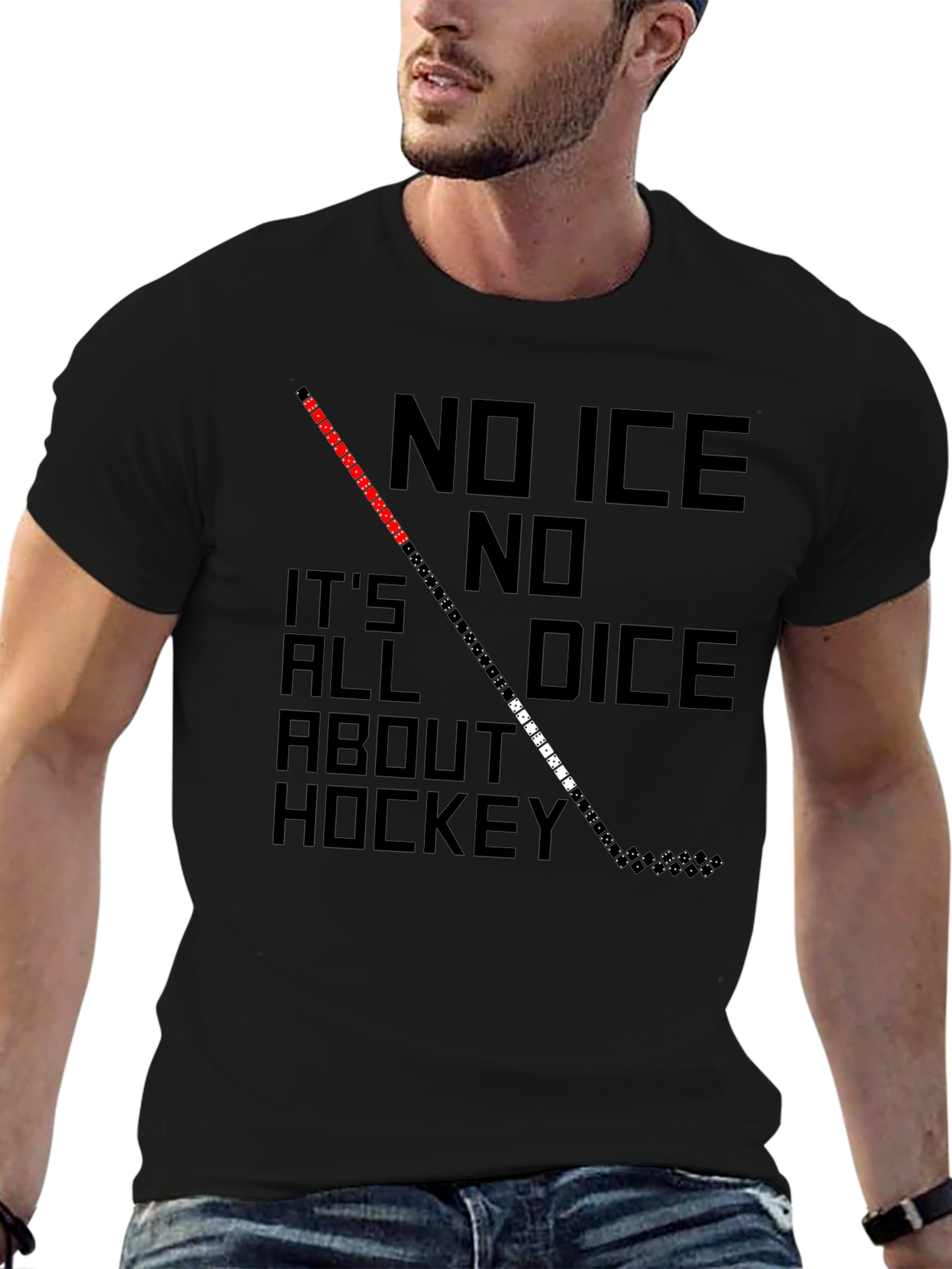 No Ice No Dice Hockey Graphic T-Shirt