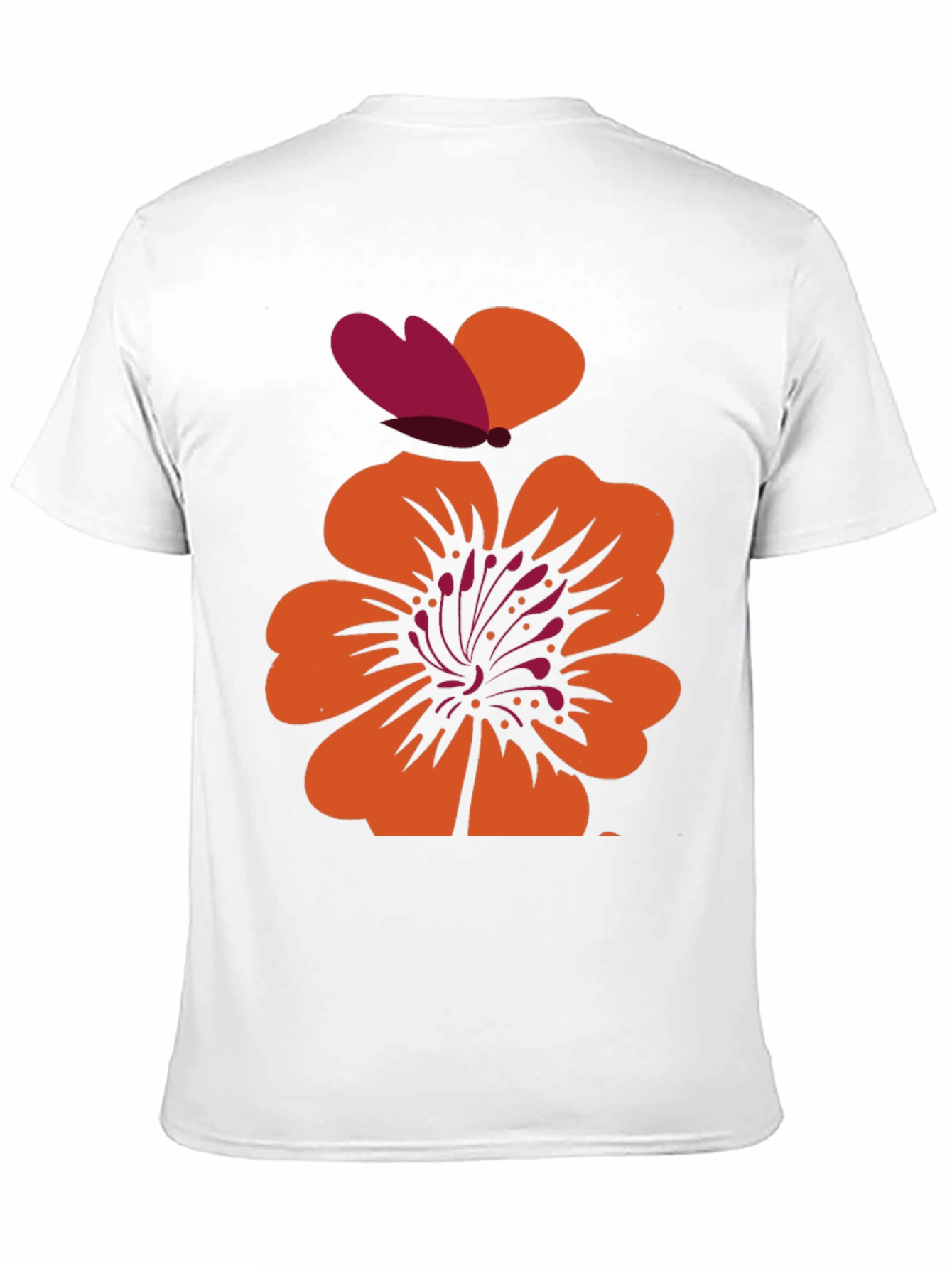 Floral Butterfly Graphic Black T-Shirt