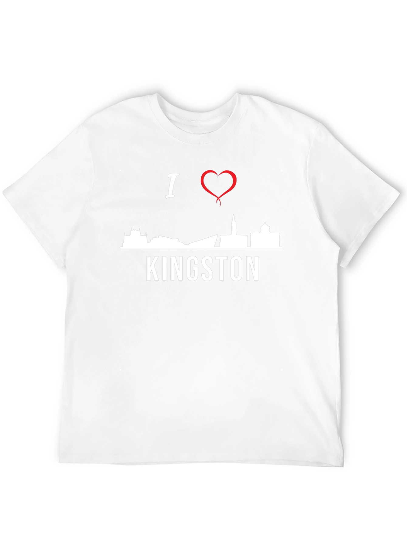 I Love Kingston T-Shirt - Skyline Design
